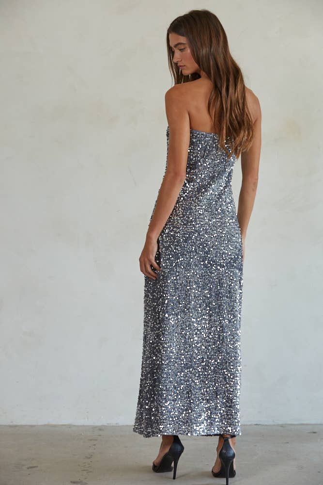 Storm Sequin Strapless Dress
