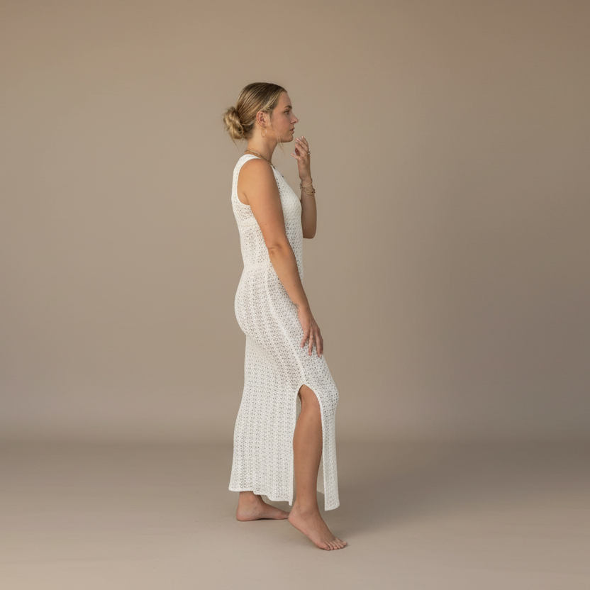 Crochet Cover Up Dress in White - Salt & Creek