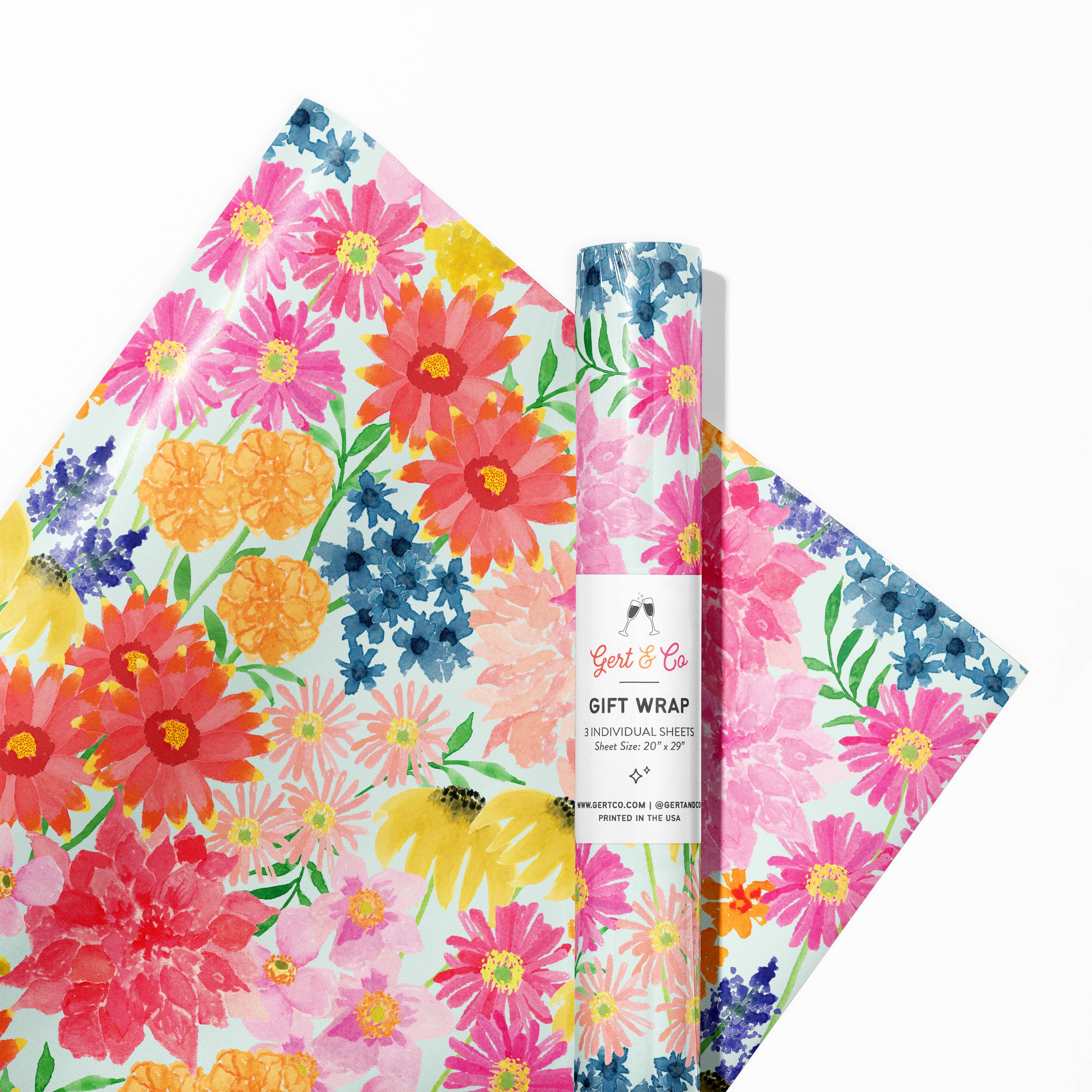 Bright Wildflowers Gift Wrap | Bright Floral Wrapping Paper - Salt & Creek