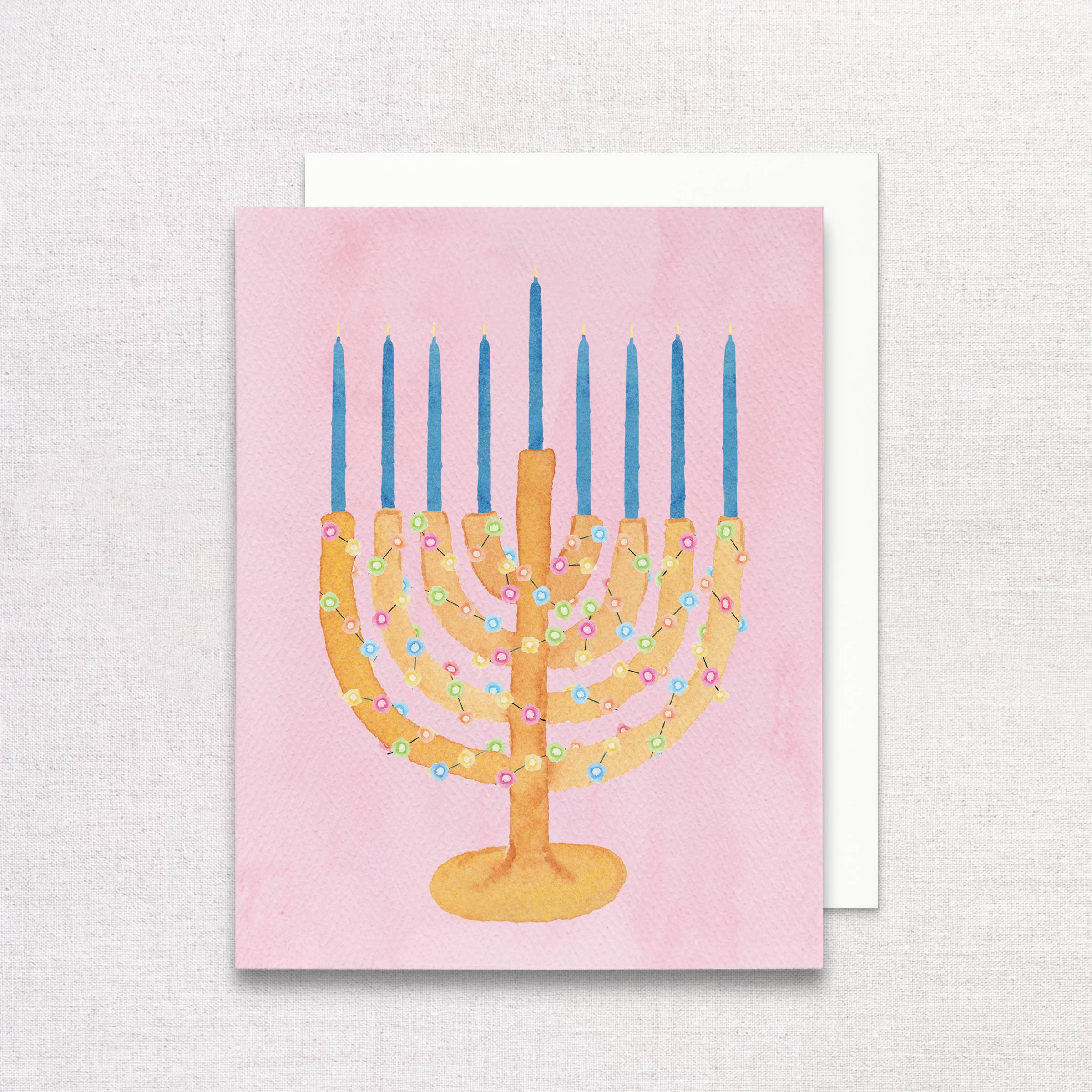 Festive Menorah Greeting Card