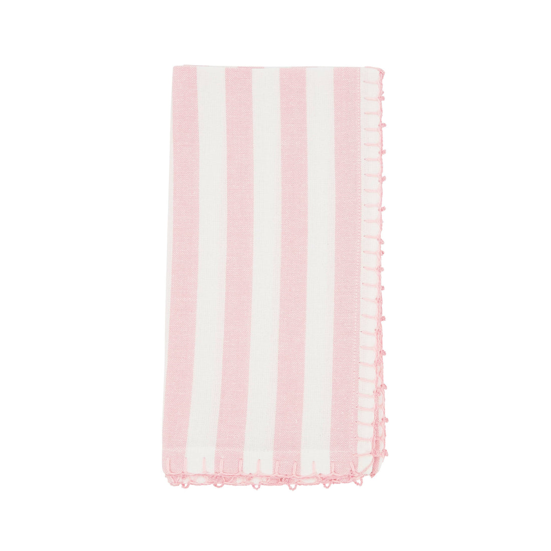 Lively Pompom Border Striped Napkin
