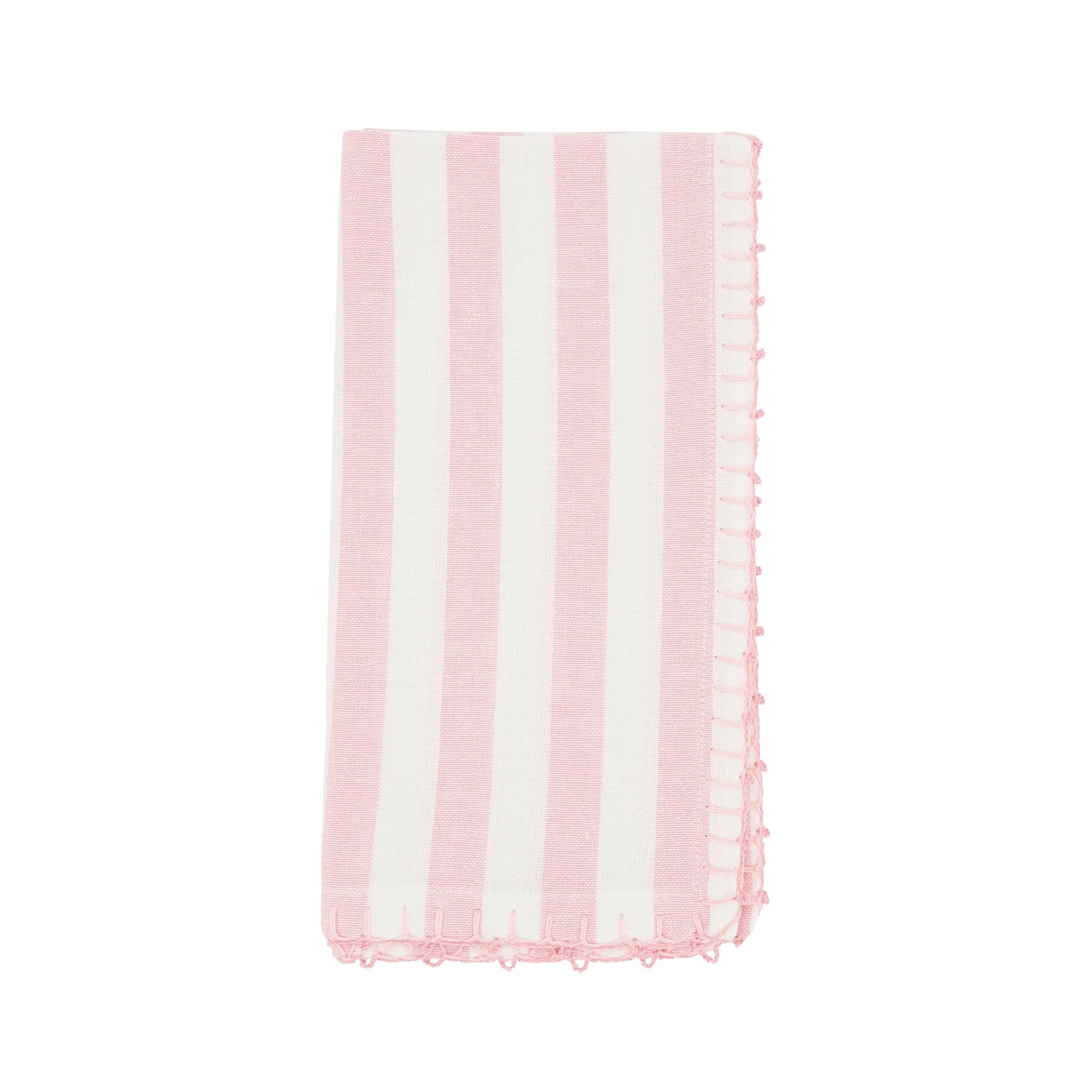 Lively Pompom Border Striped Napkin
