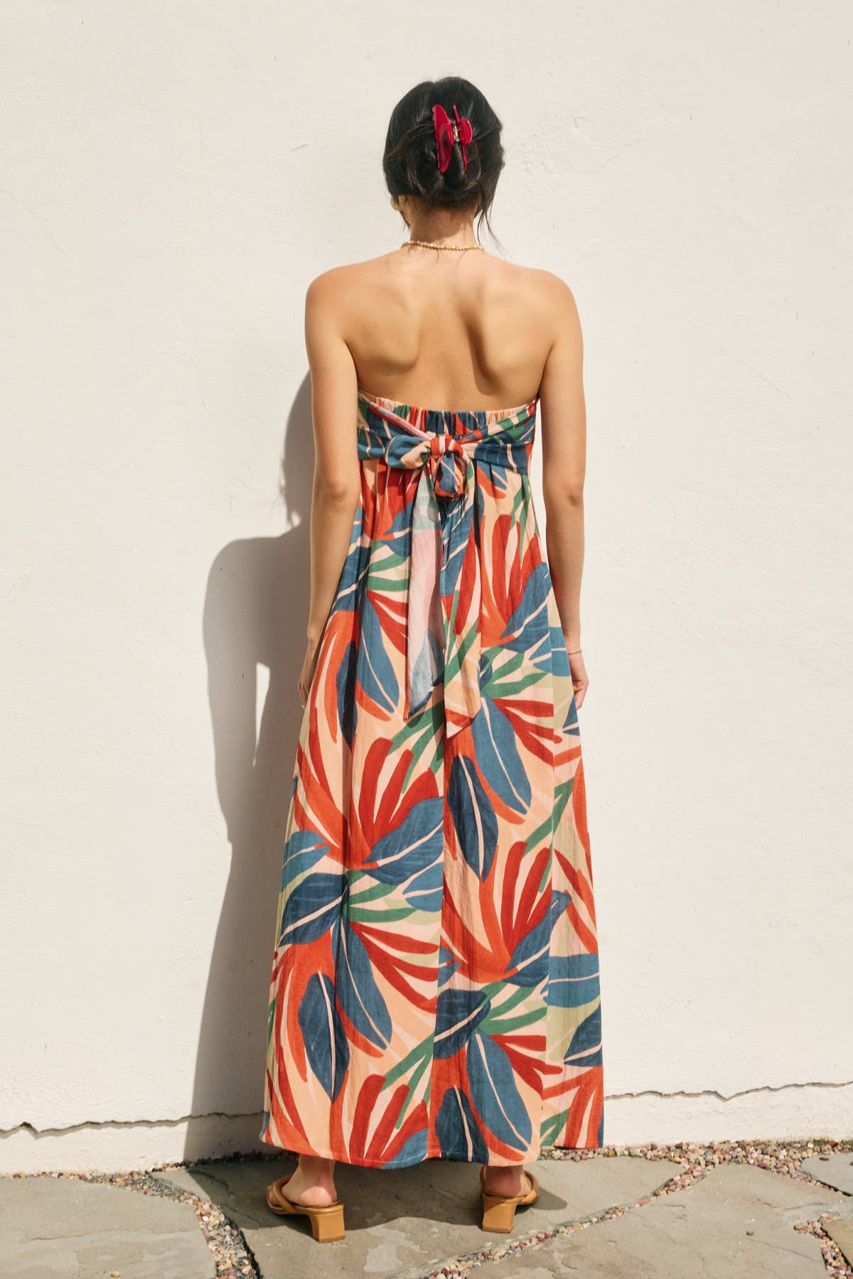 Lagoon Daze Strapless Tie Back Maxi Dress - Salt & Creek