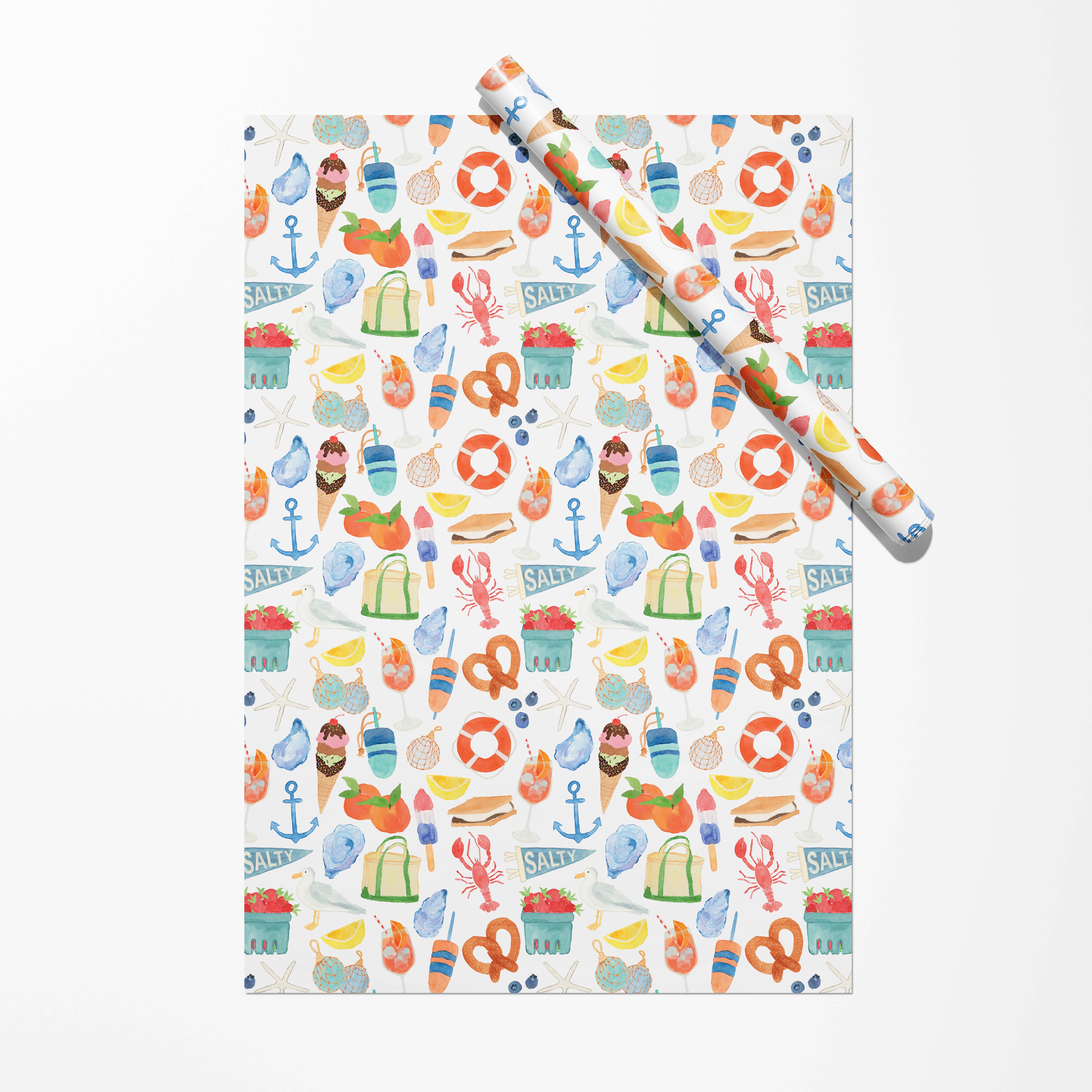 East Coast Summer Gift Wrap | East Coast Icons Gift Wrap - Salt & Creek