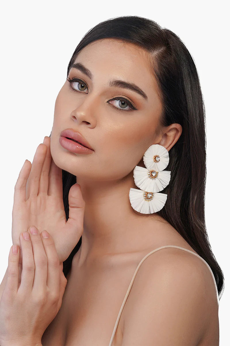 Morning Glory Raffia Earrings - Salt & Creek
