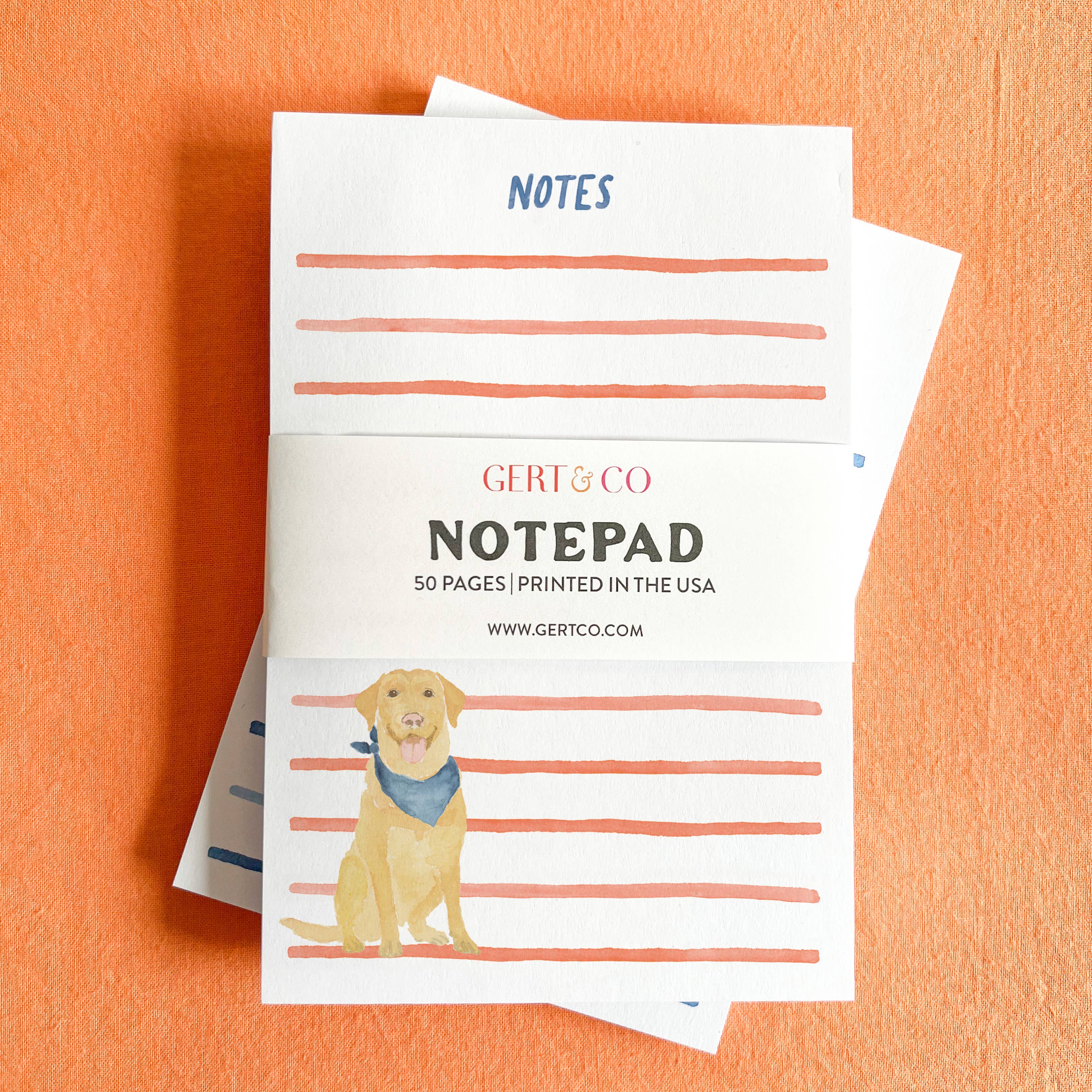 Americana Dog Notepad | Yellow Lab Notepad | Dog Notepad
