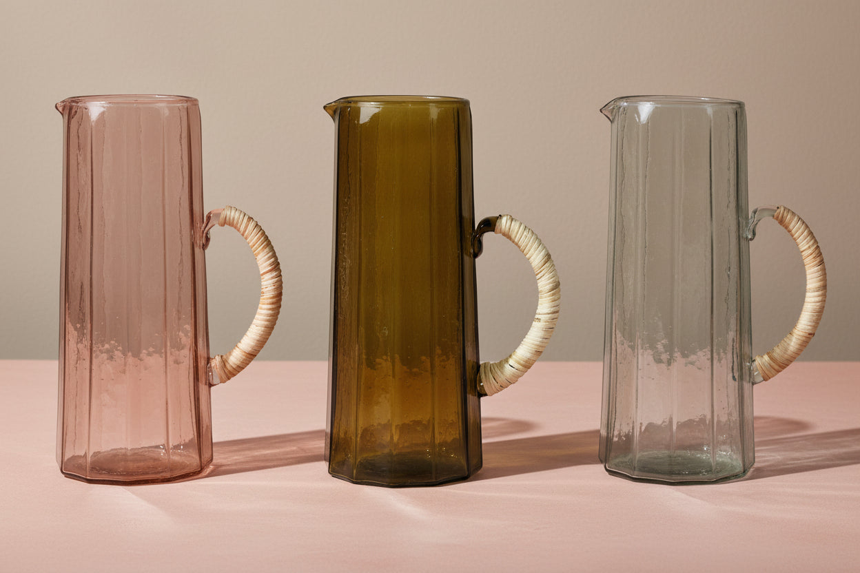 Pink Hammered Water Pitcher - Salt & Creek