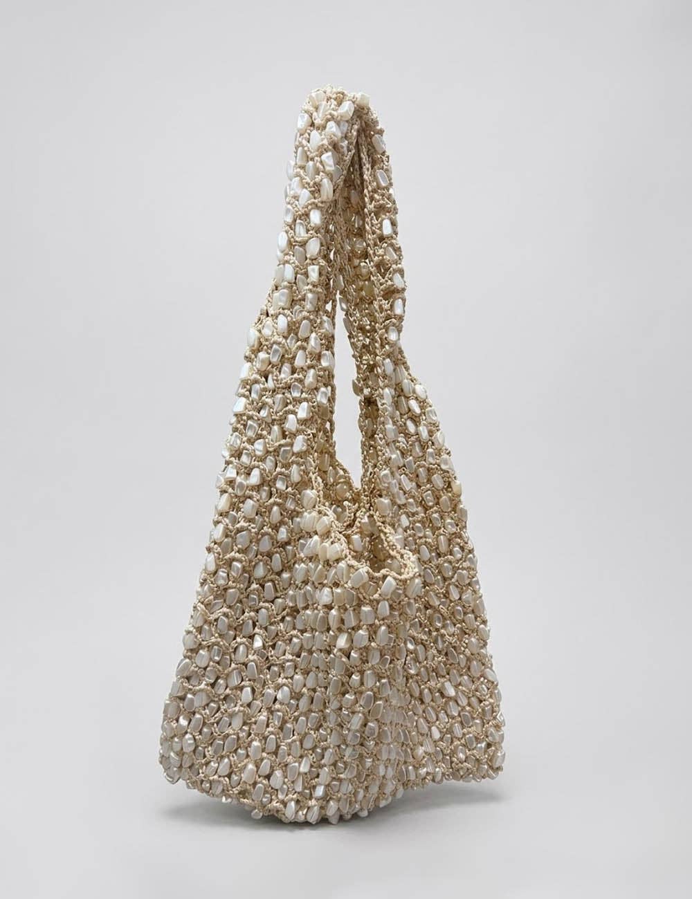 Casual Handmade Woven Hollow Beaded Shoulder Bag - Salt & Creek