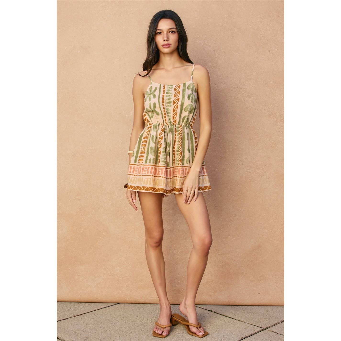 The Bahamas Cutout Tie Back Romper - Salt & Creek