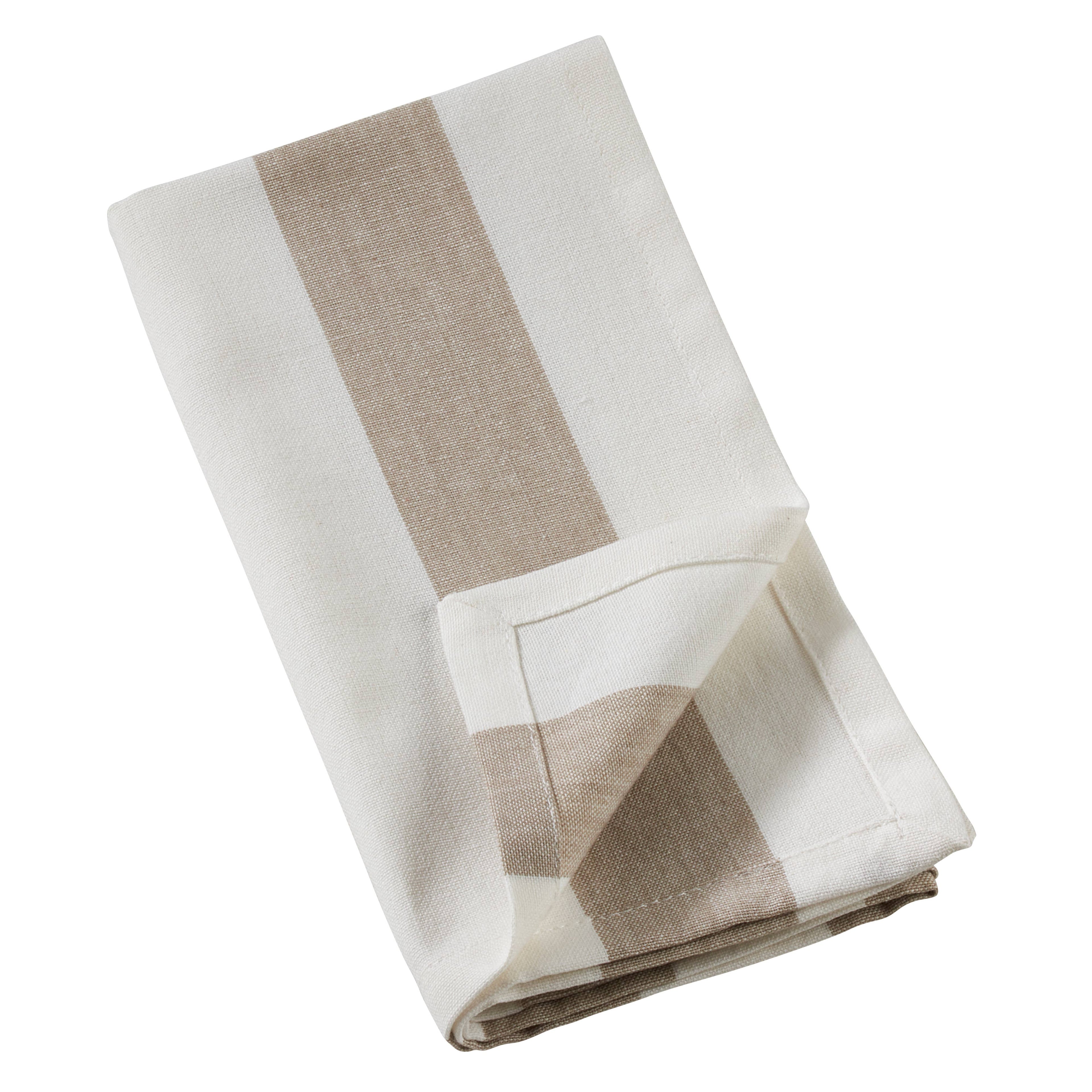Classic Taupe Striped Napkin