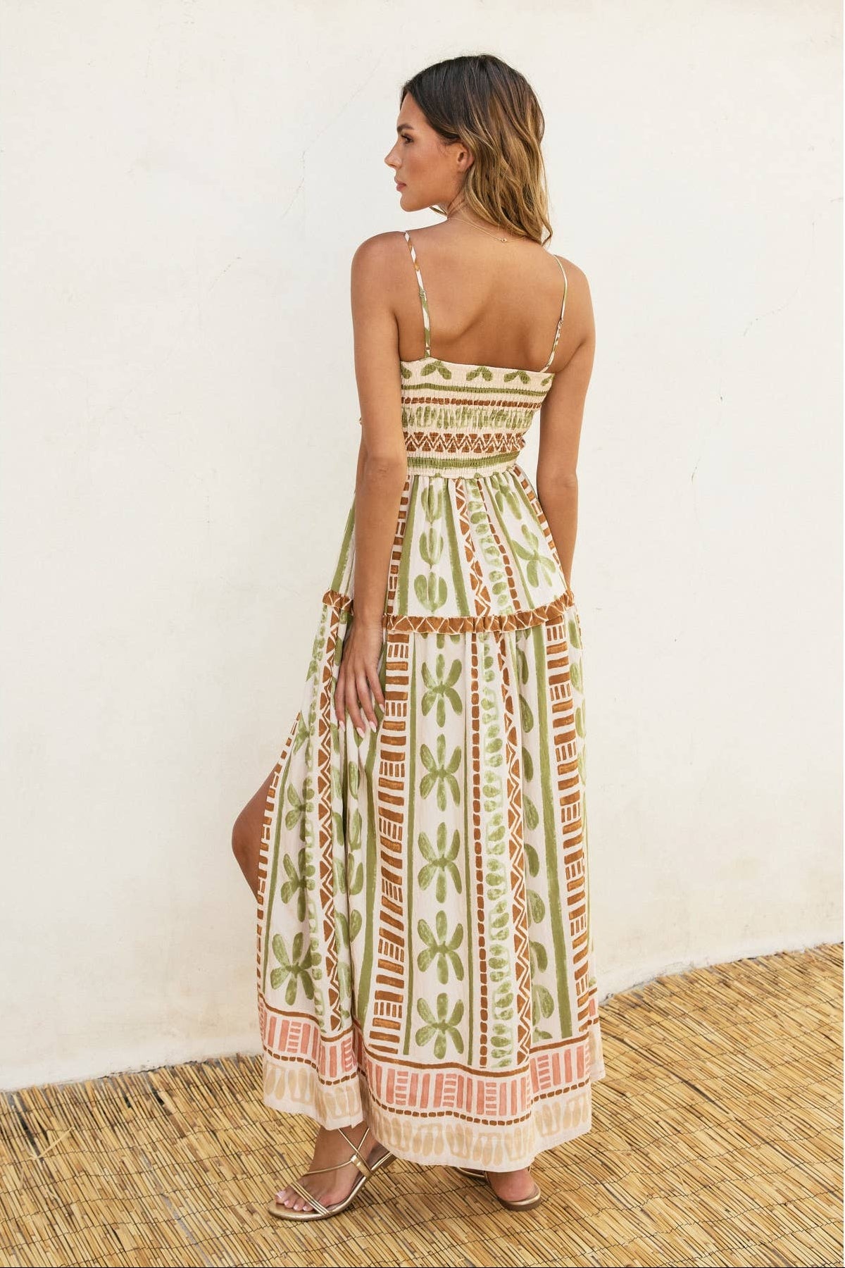 The Bahamas Cutout Smocked Maxi Dress - Salt & Creek