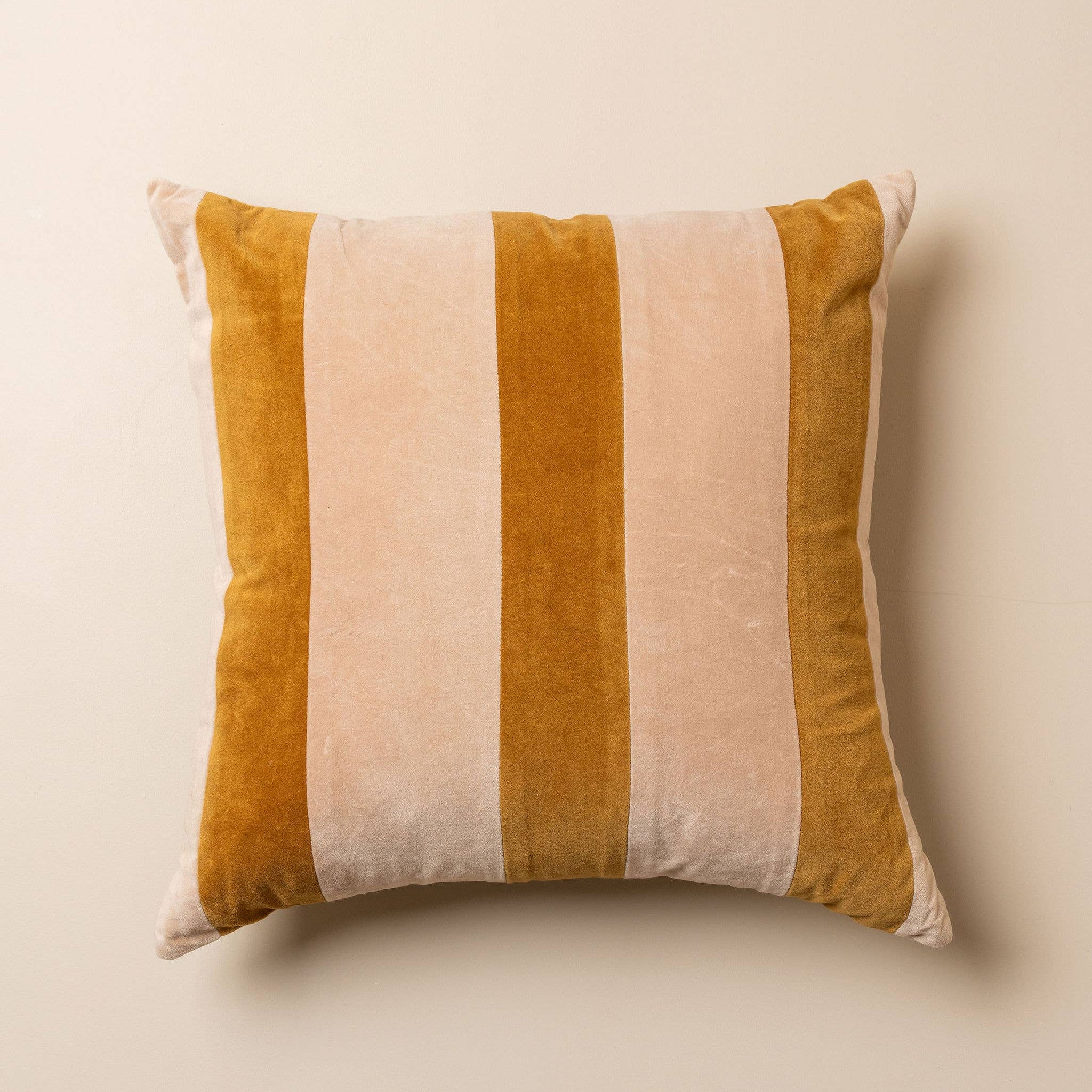 Saardé Striped Velvet Square Pillow