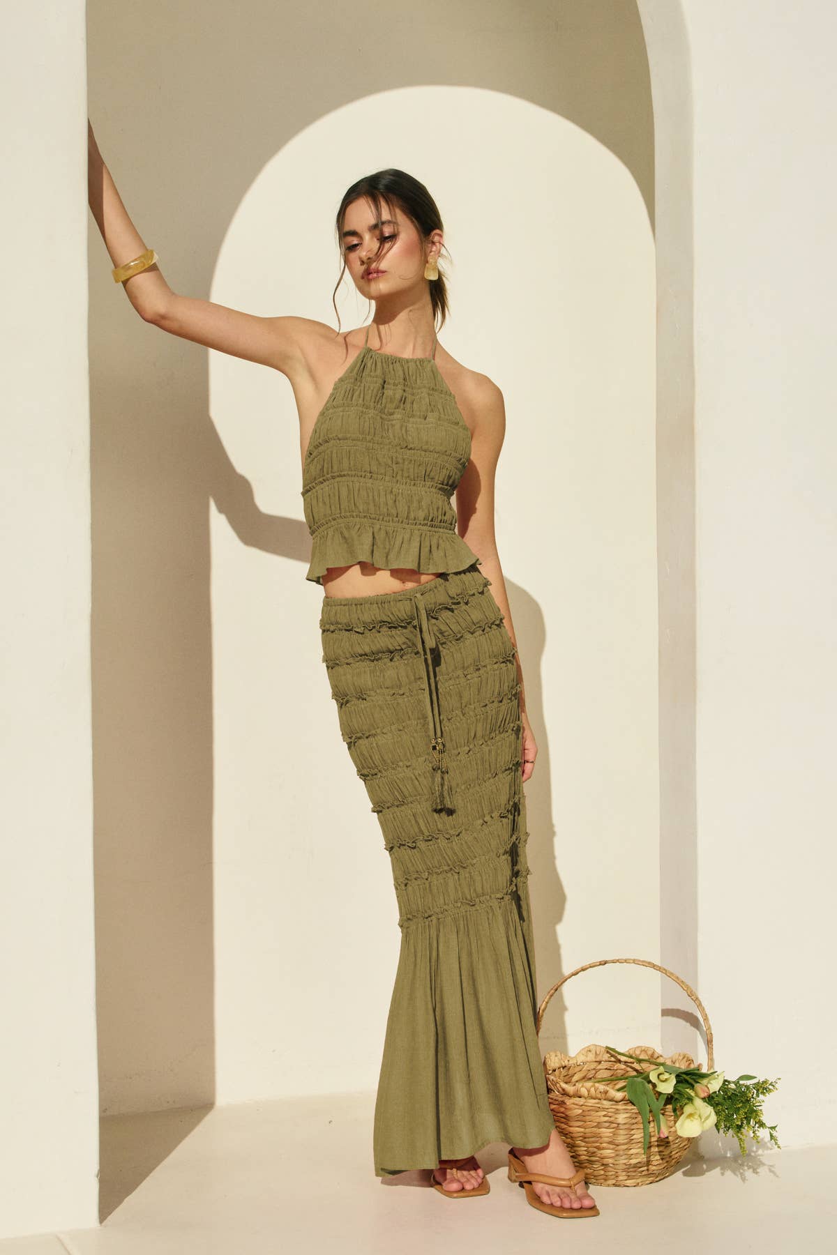 Endless Shore Open Back Smocked Halter Top - Salt & Creek