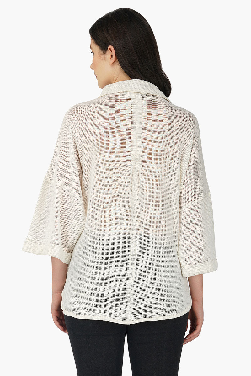 White Crochet Cover Up Top - Salt & Creek