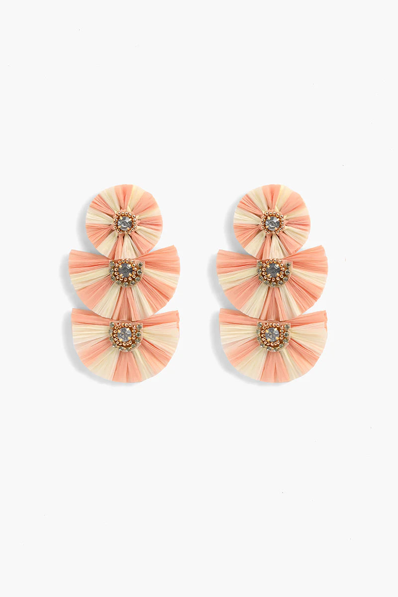 Blush Two Tone Raffia Earrings - Salt & Creek