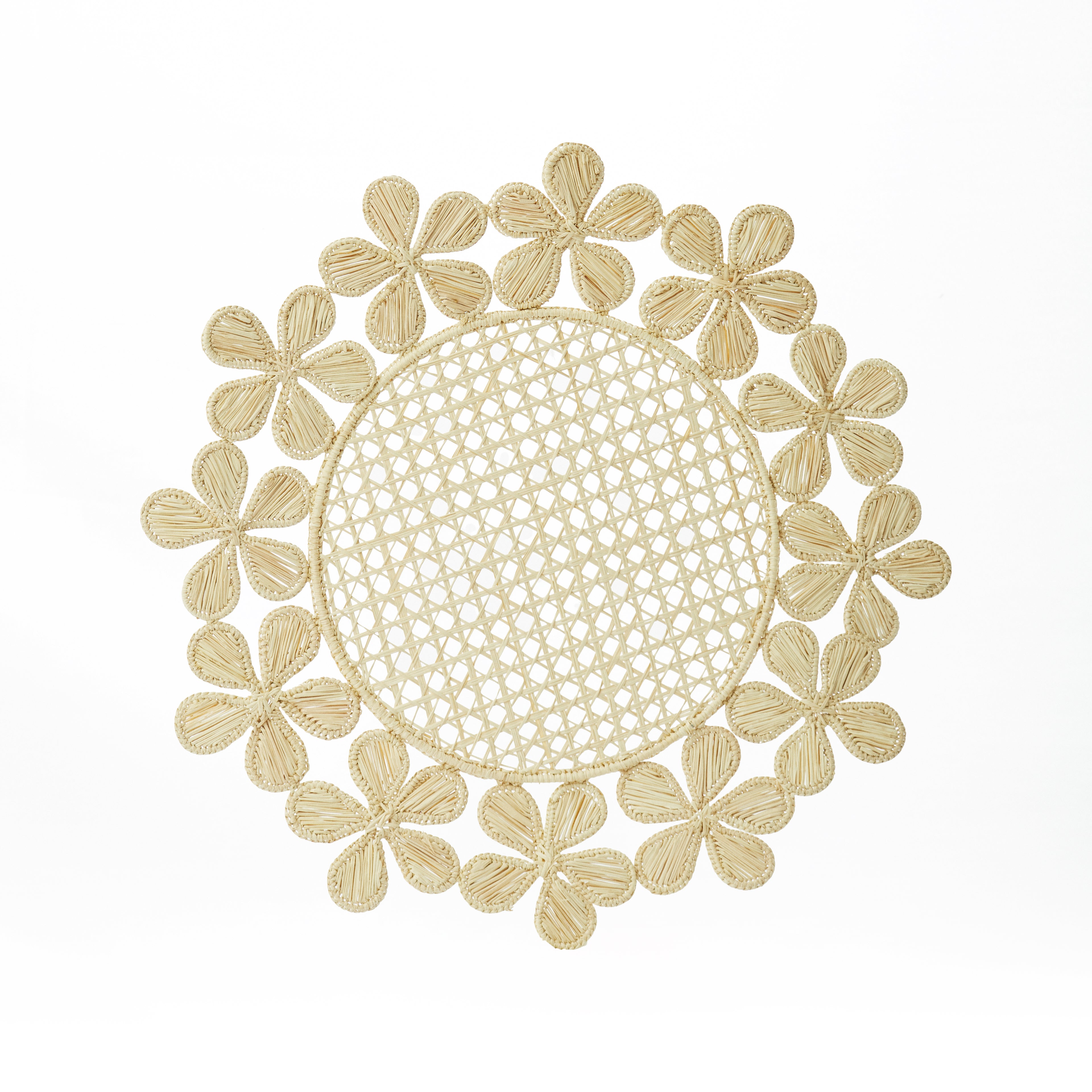 Flowers Around Placemat- Natural
