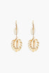 Gold Leaf & Shell Drop Earrings - Salt & Creek