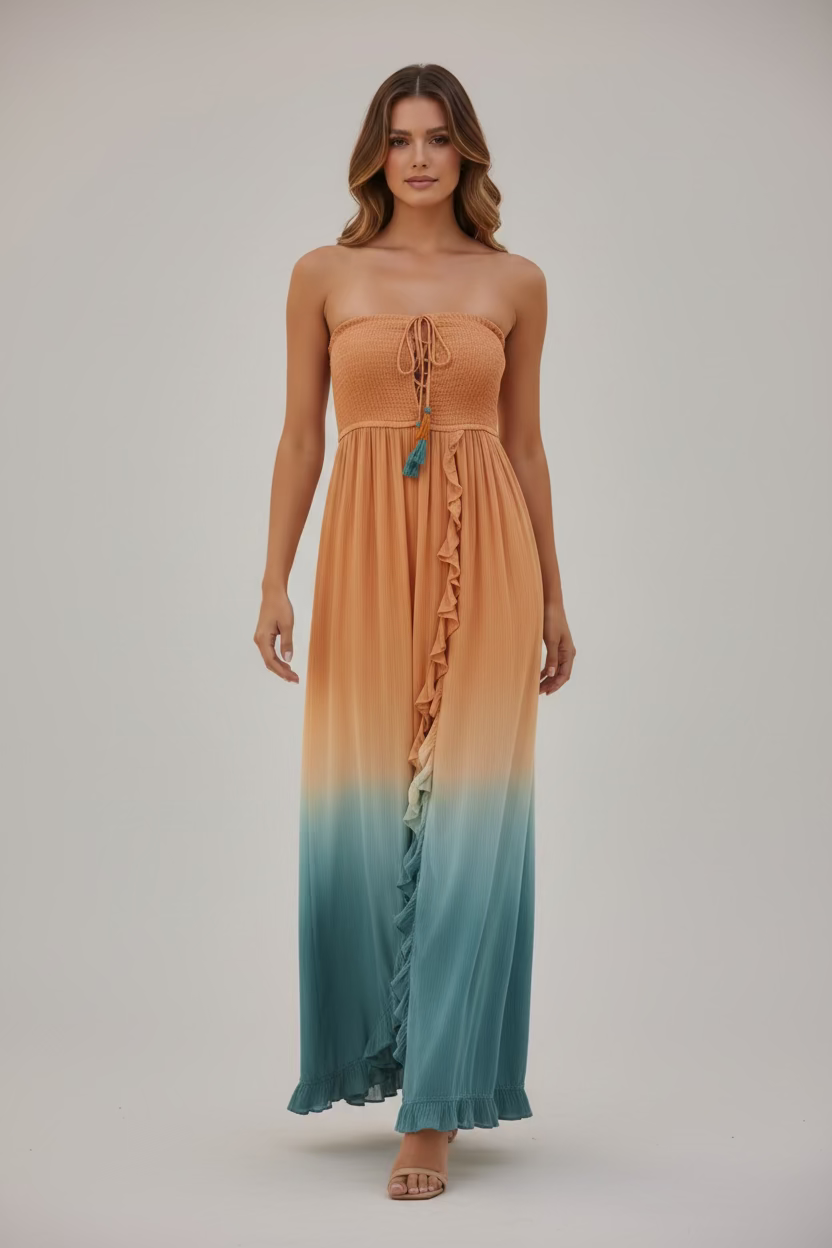 Sunset Vibes Strapless Dress - Salt & Creek