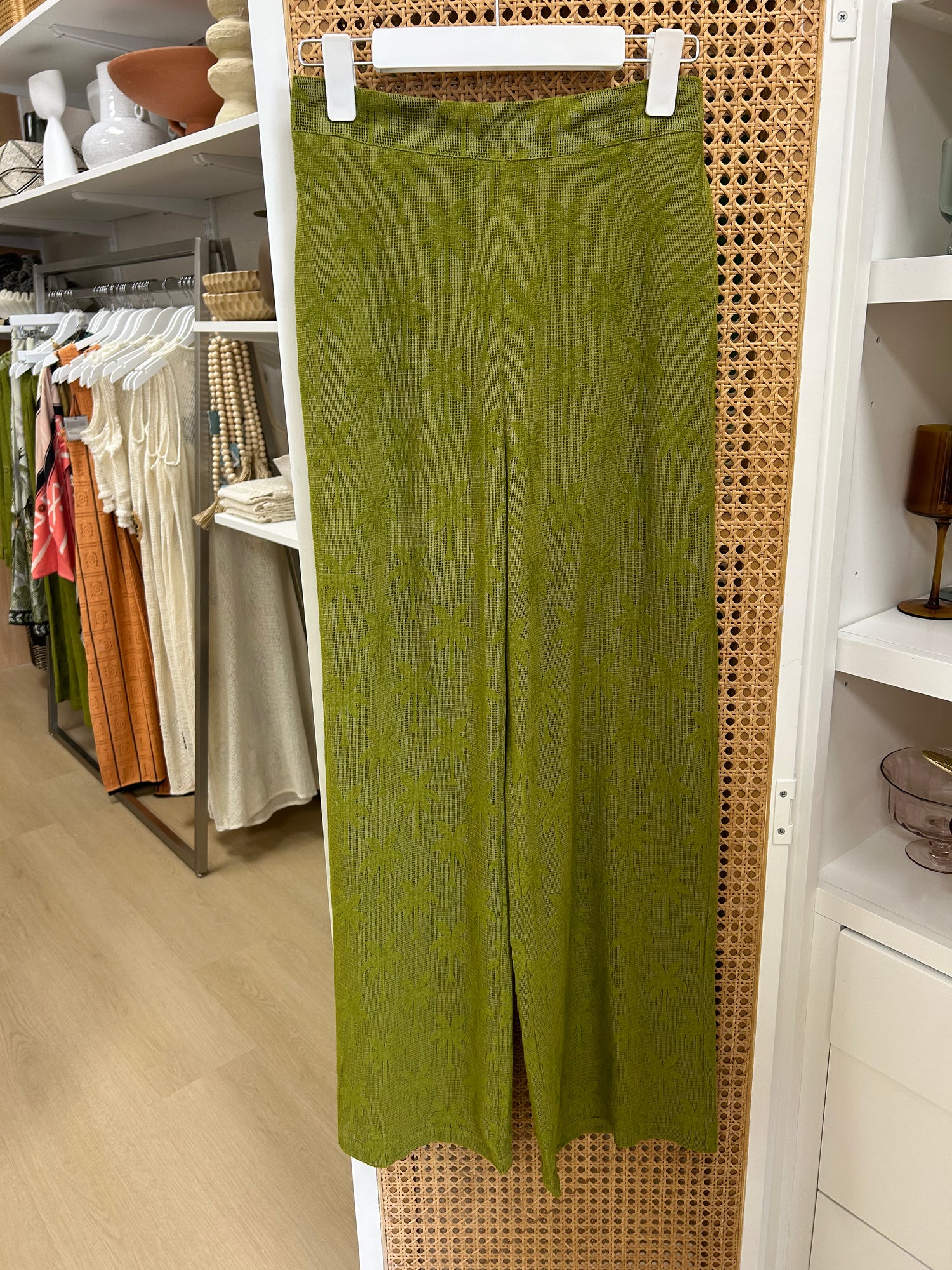Moss Palm Tree Beaded Lace Pants - Salt & Creek