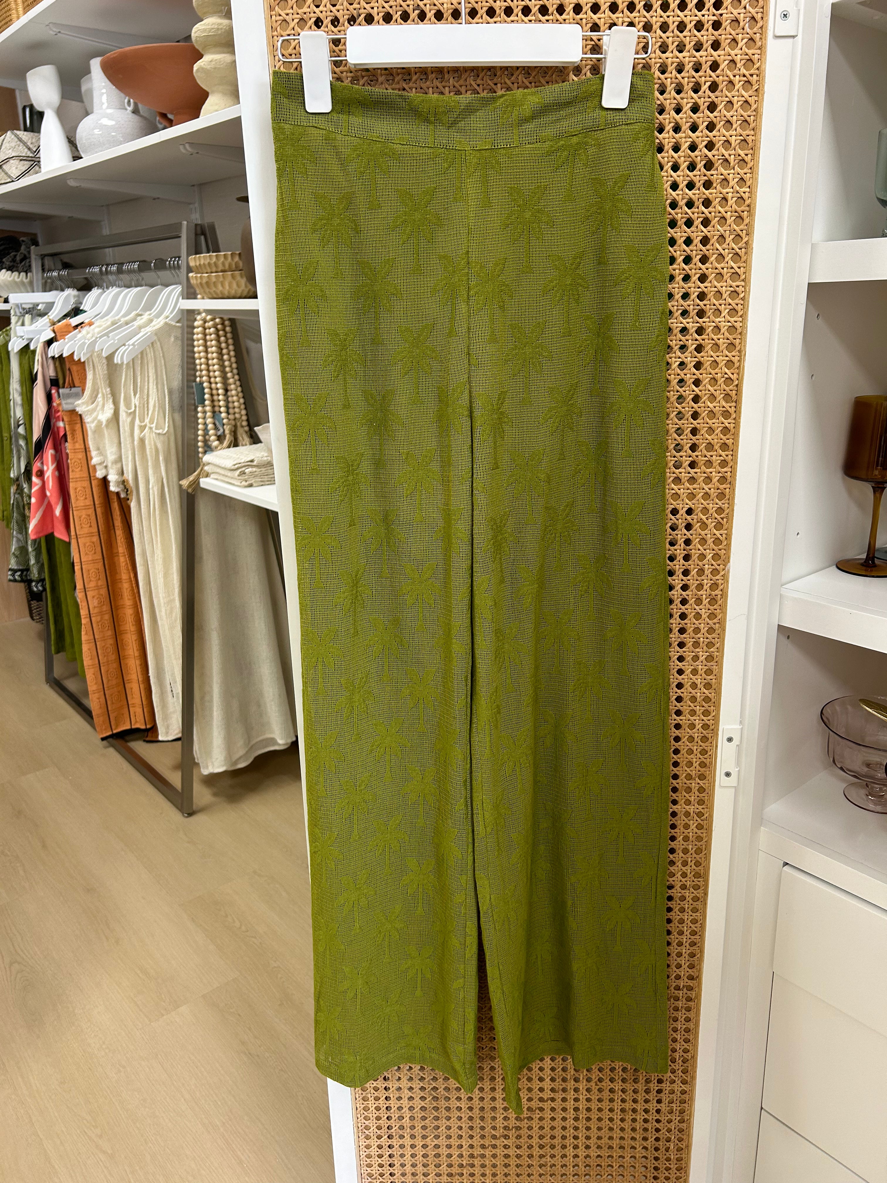 Moss Palm Tree Beaded Lace Pants - Salt & Creek