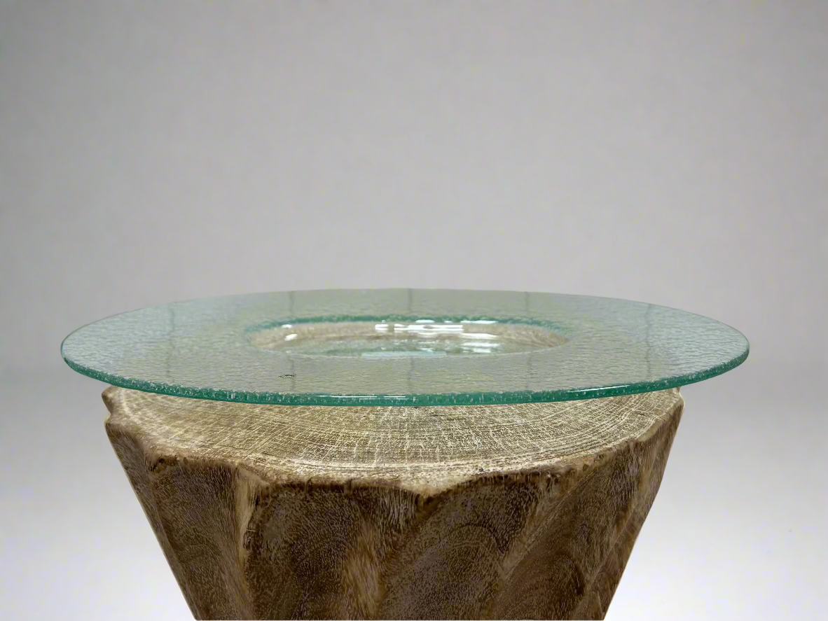 Oval Bubble Glass Plate