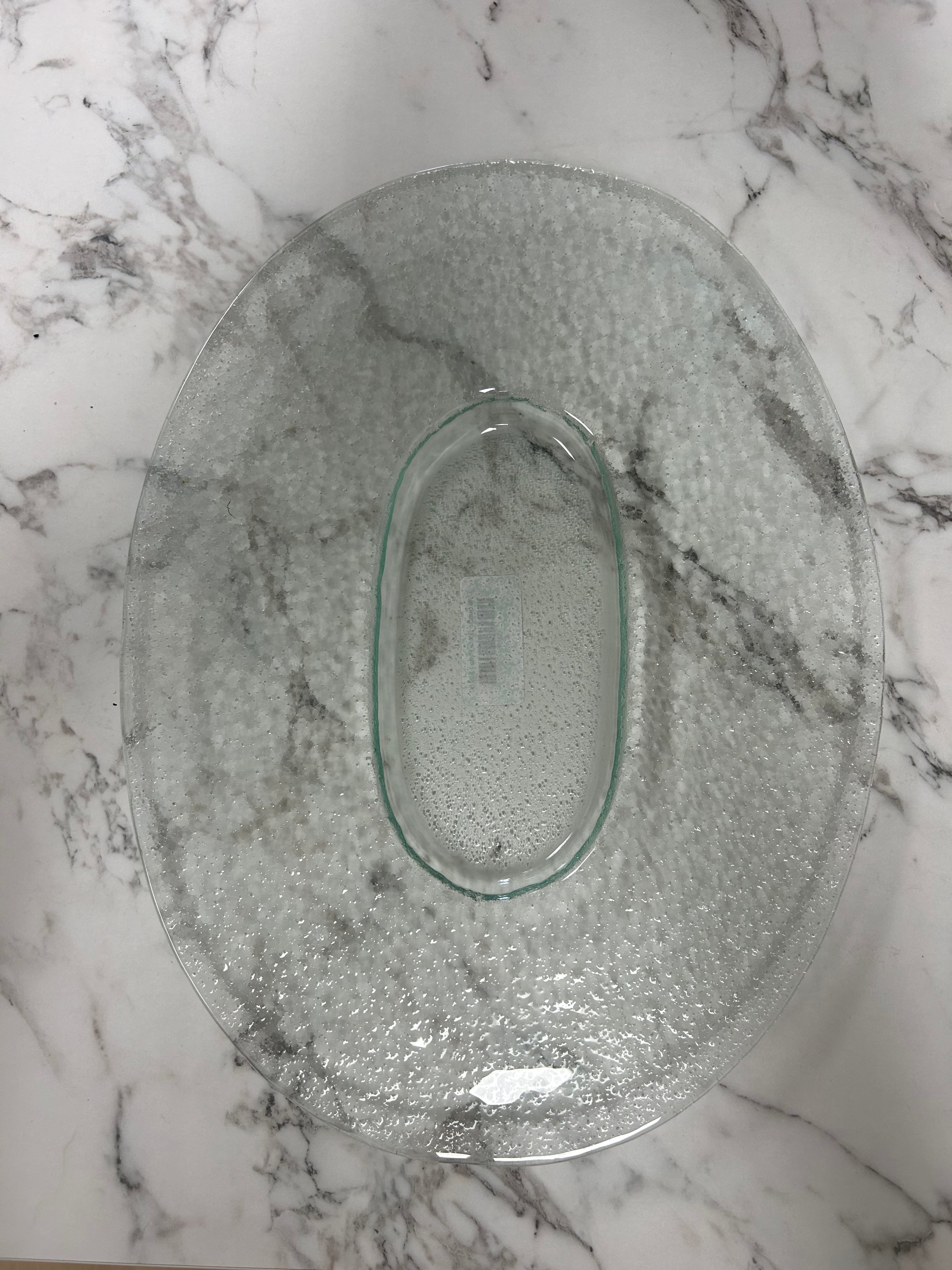 Oval Bubble Glass Plate - Salt & Creek