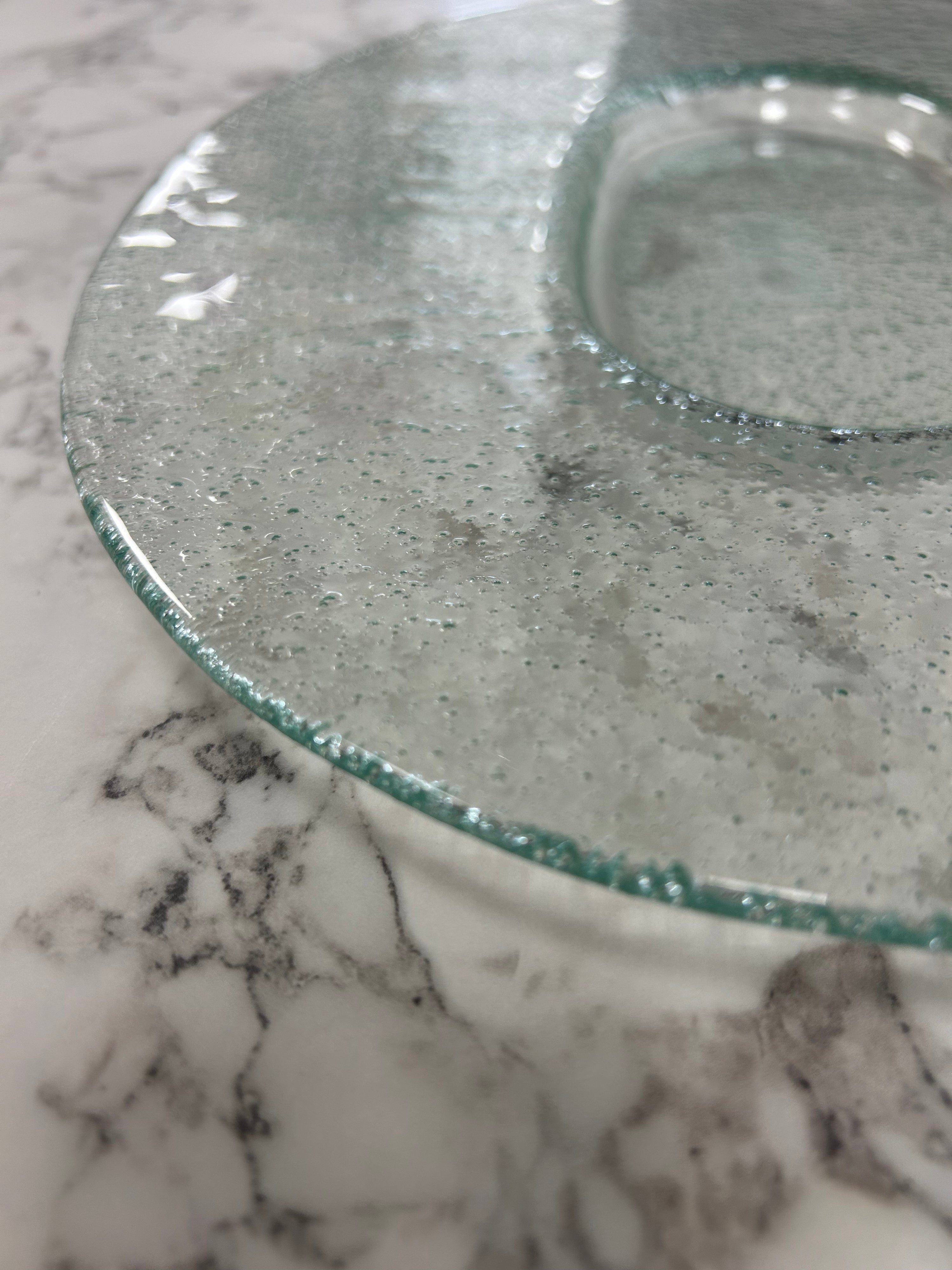 Oval Bubble Glass Plate - Salt & Creek