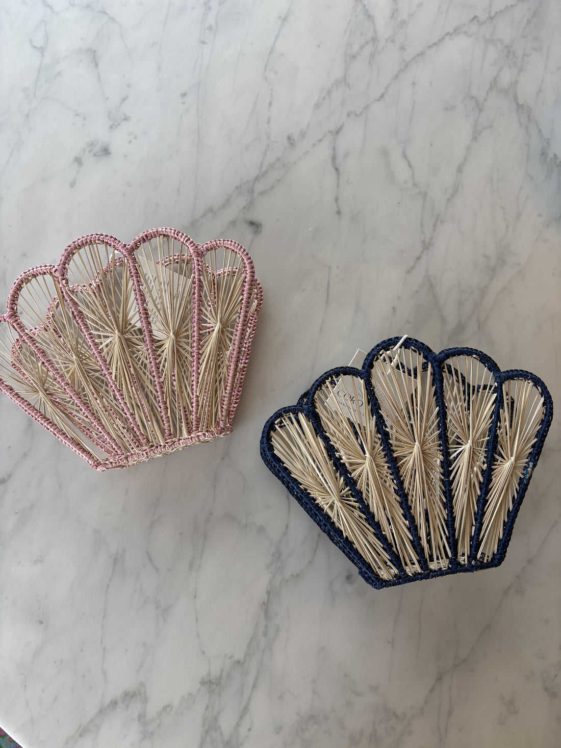 Shell Napkin Holder with Colored Trim