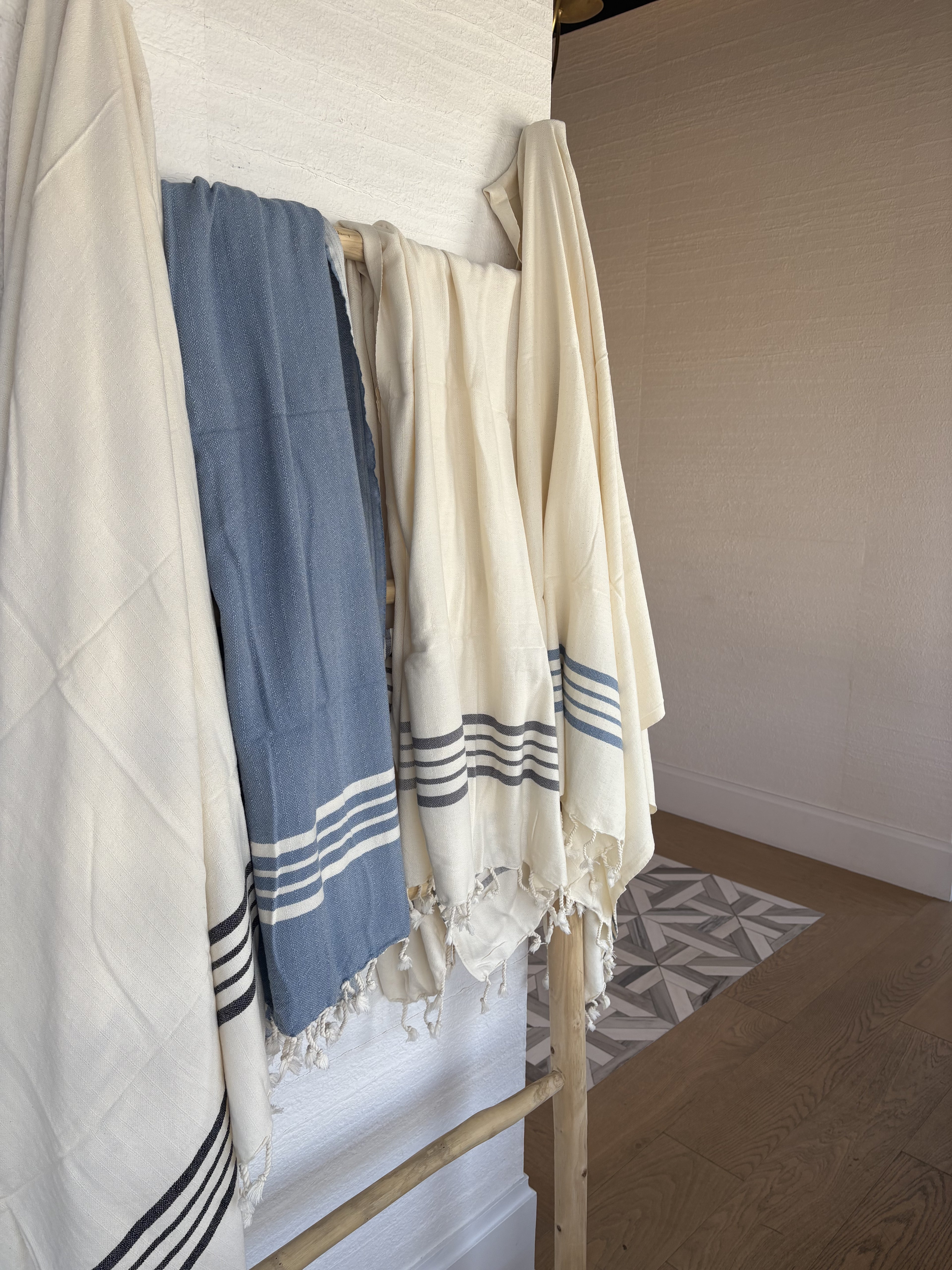 Beach Towel with Braided Fringe