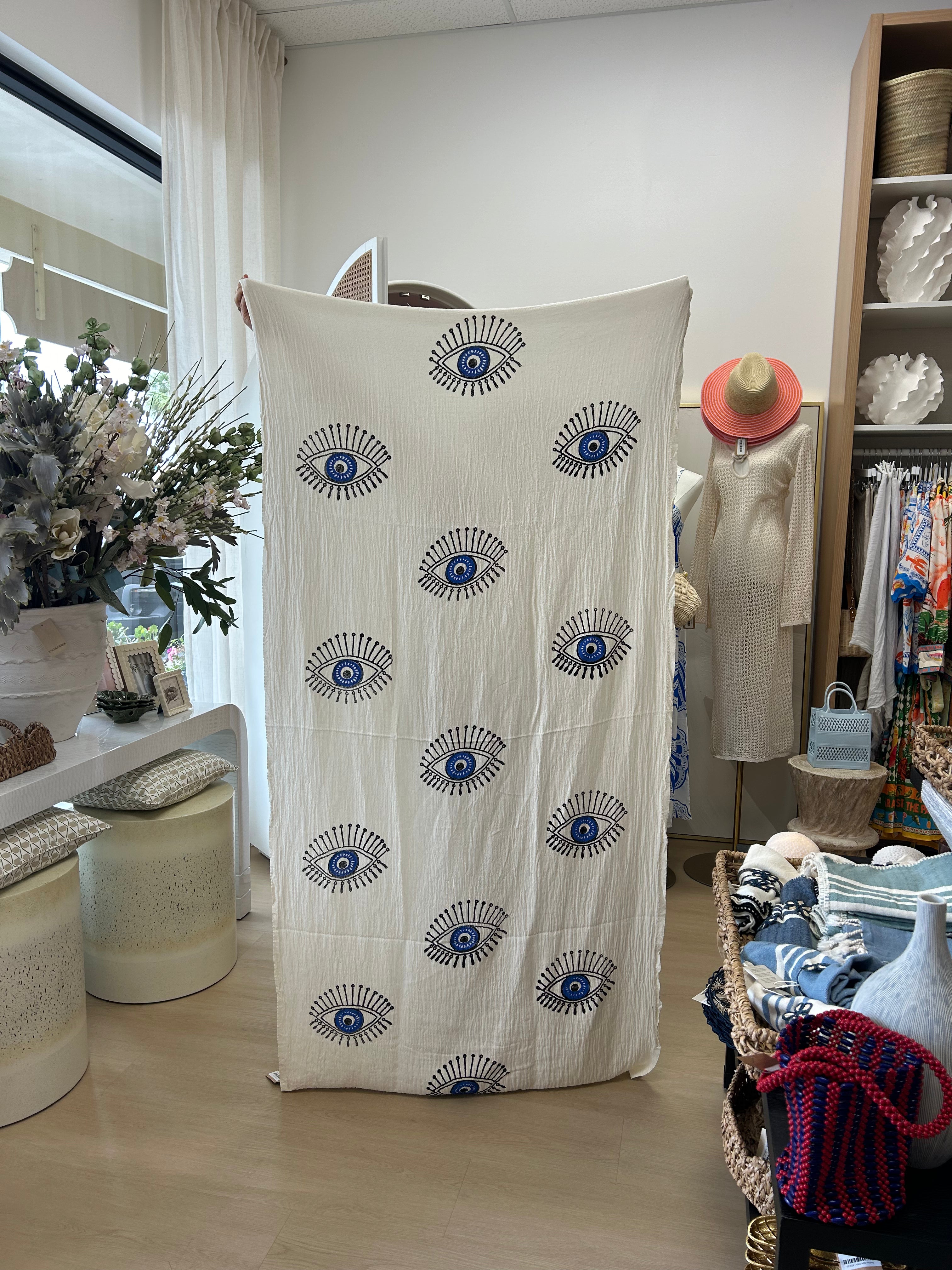 Evil Eye Fringe Towel