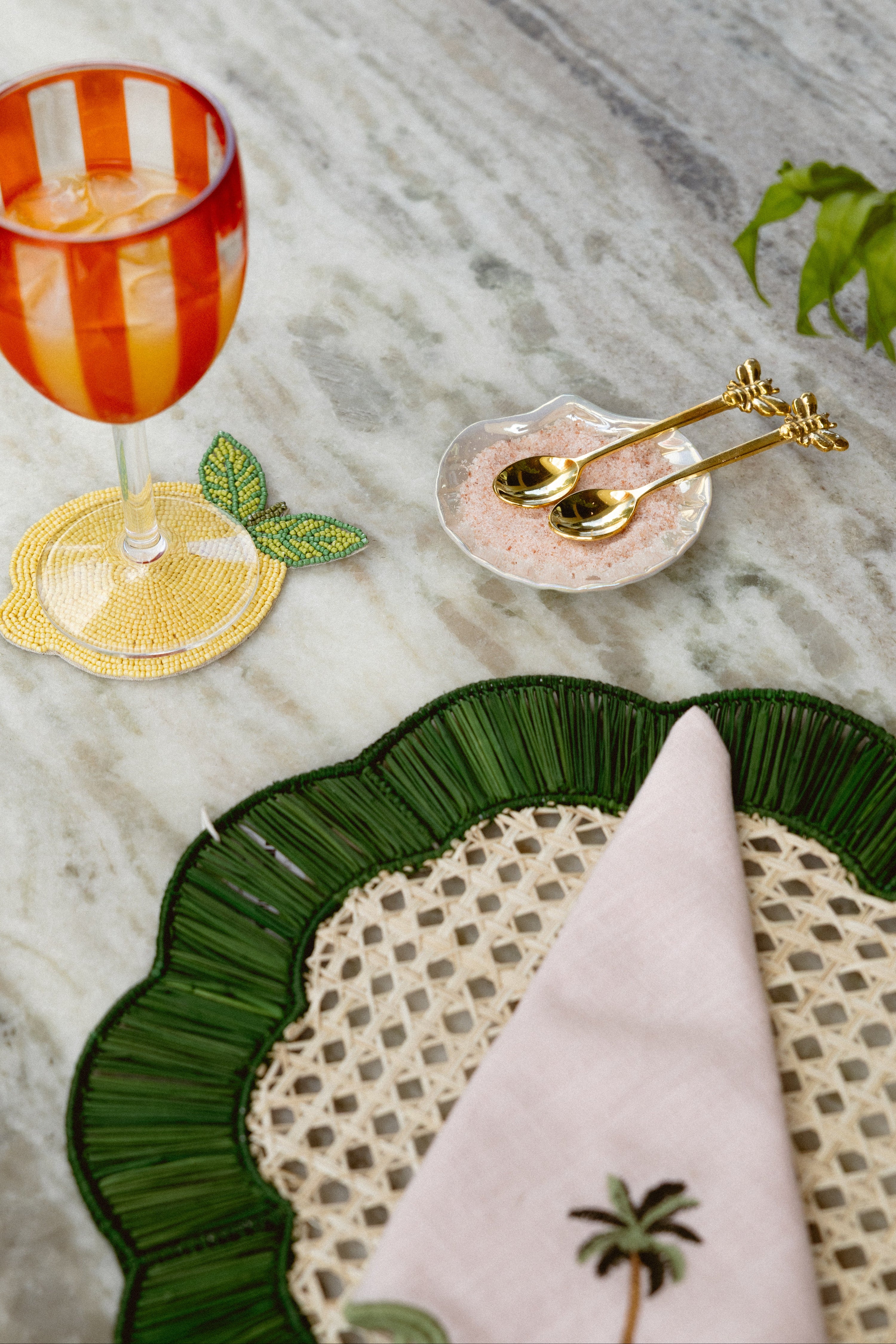 Breezy Placemat - Dark Green - Salt & Creek