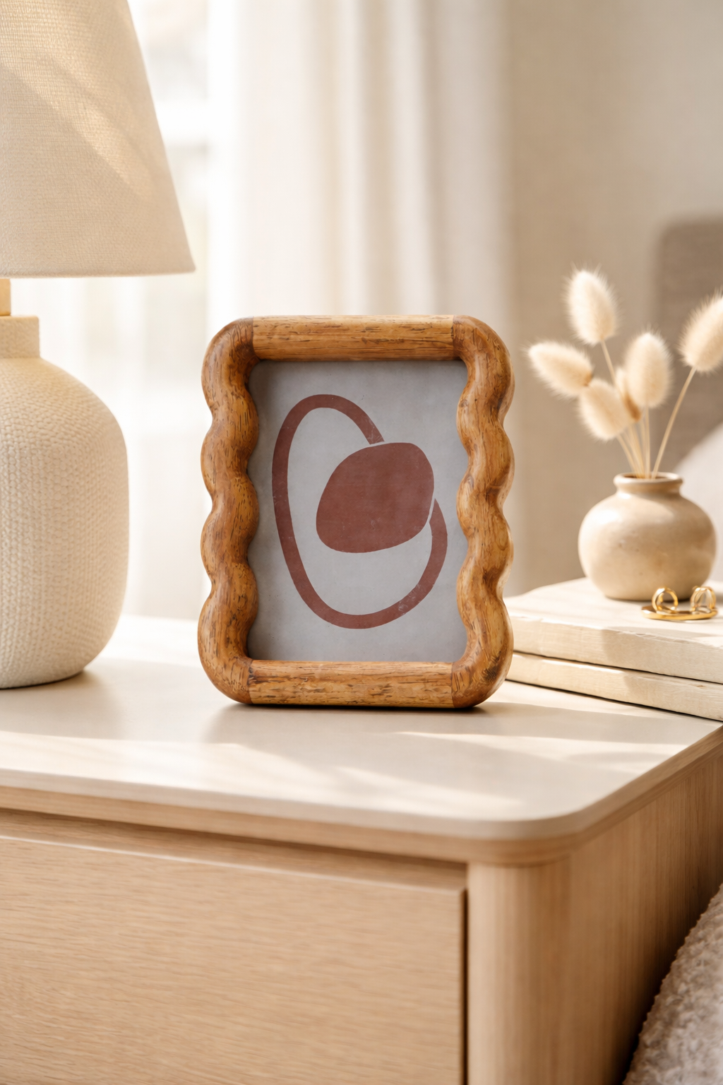 Rubberwood Scalloped Picture Frame - Salt & Creek
