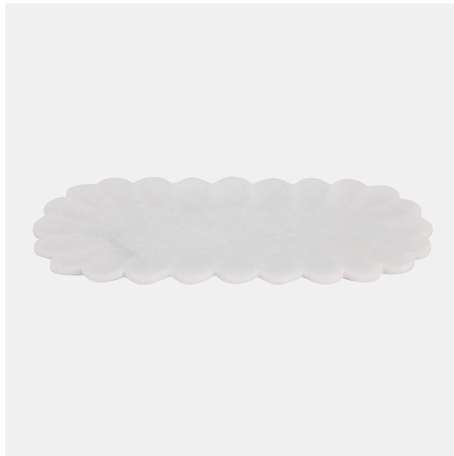 Scallop Edge Marble Tray - Salt & Creek