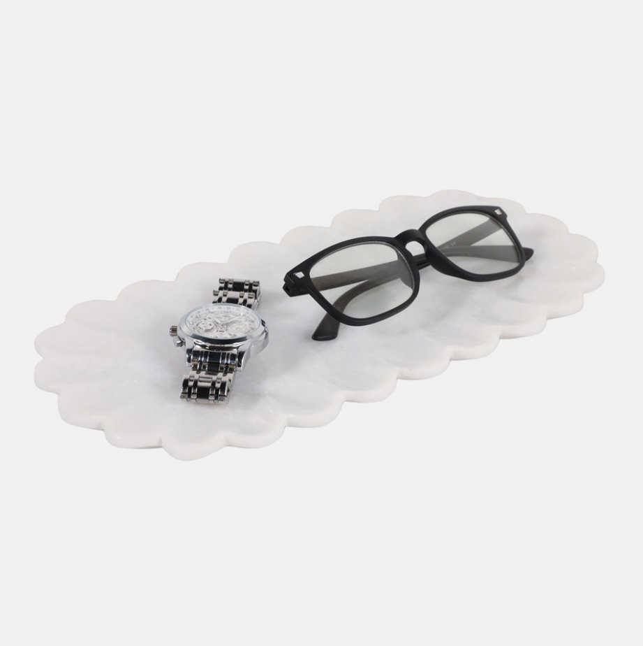 Scallop Edge Marble Tray - Salt & Creek
