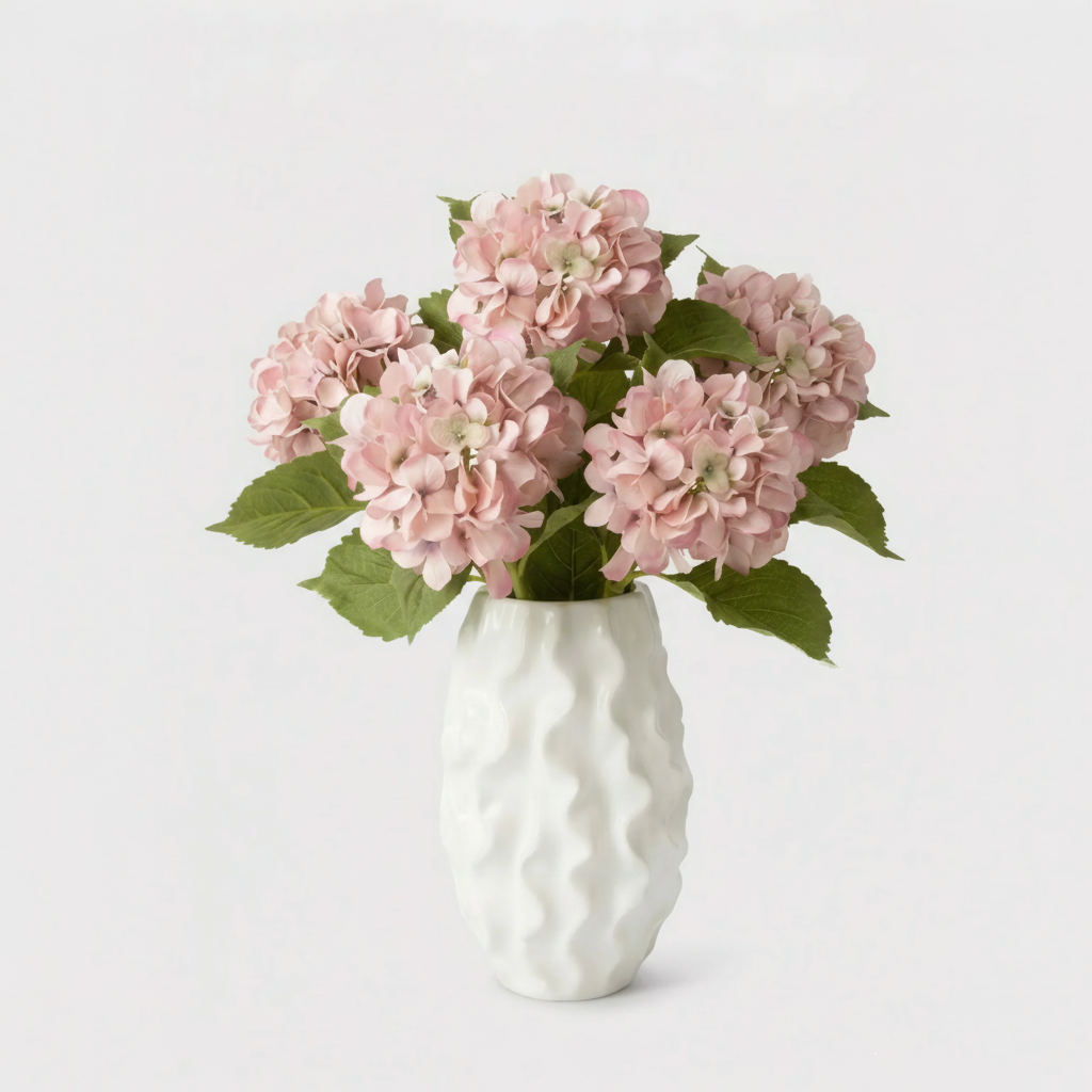Small Hydrangea Artificial Flower in Antique Pink - 19" - Salt & Creek