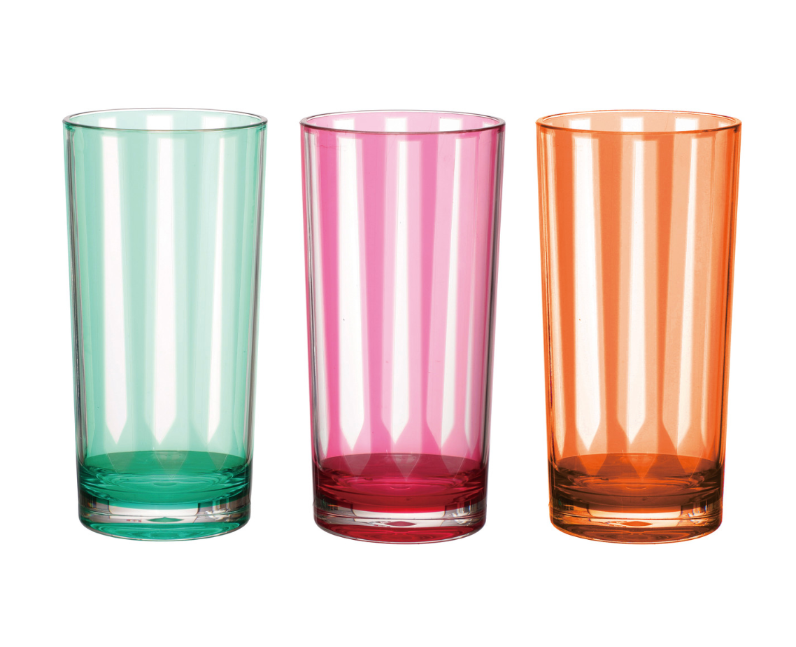 20 oz. Acrylic Drinking Glass with Stripes, 3 Colors - Salt & Creek
