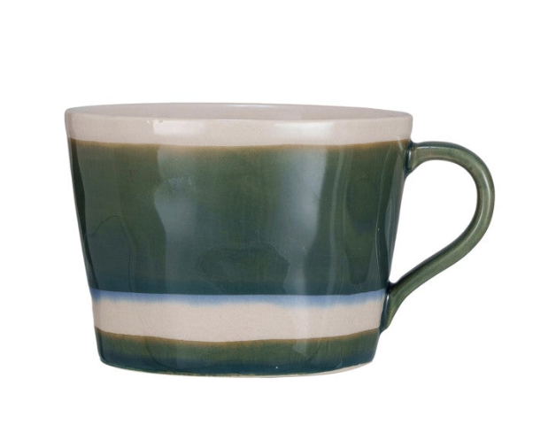 Striped Stoneware Mug