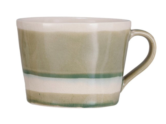 Striped Stoneware Mug