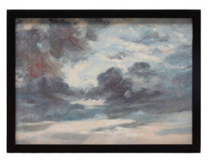 Wood Framed Glass Wall Decor