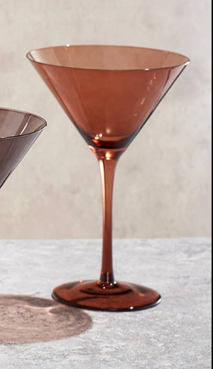 Venus Martini Glass 8oz - Toffee