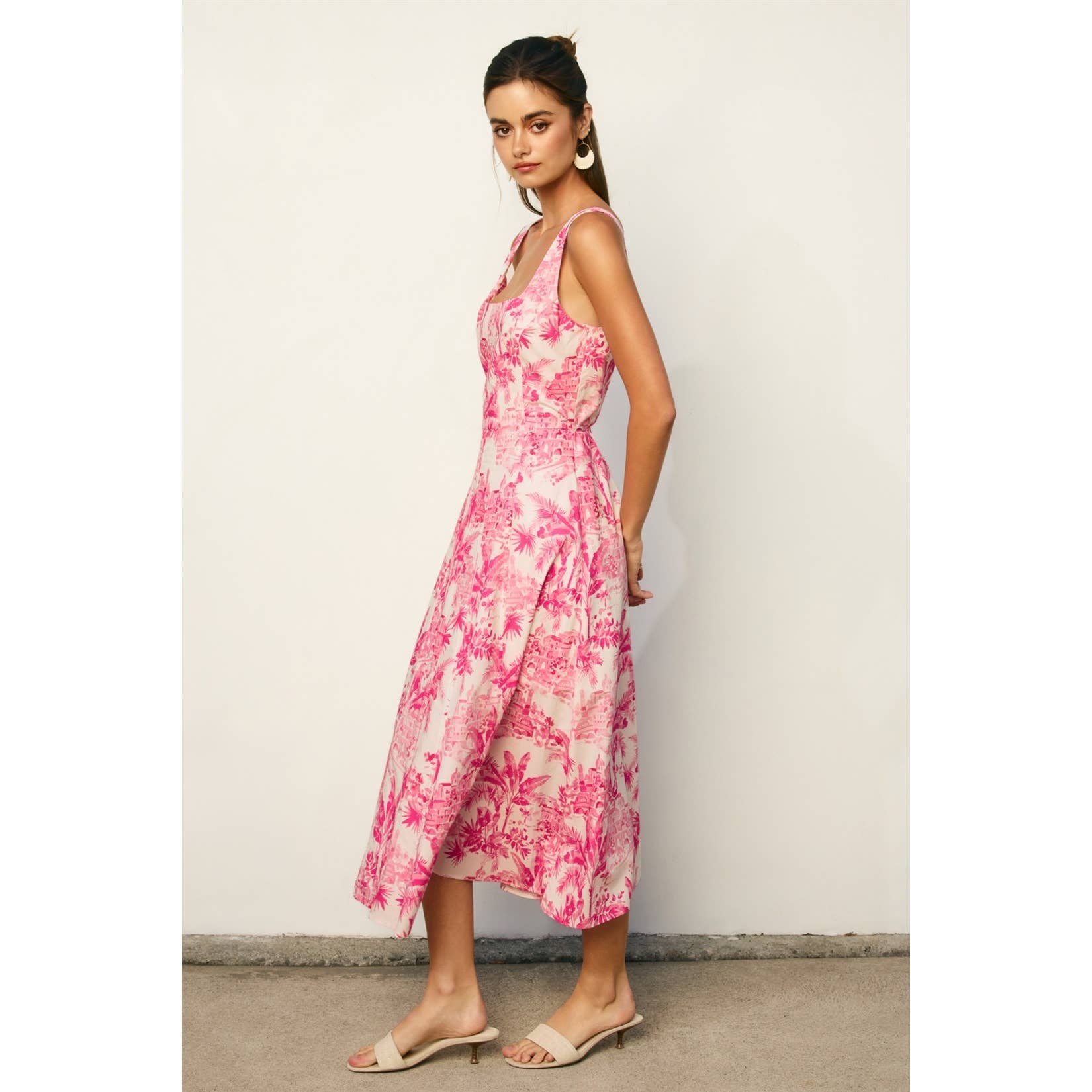 Laguna Palm Square Neck Paneled Dress - Salt & Creek