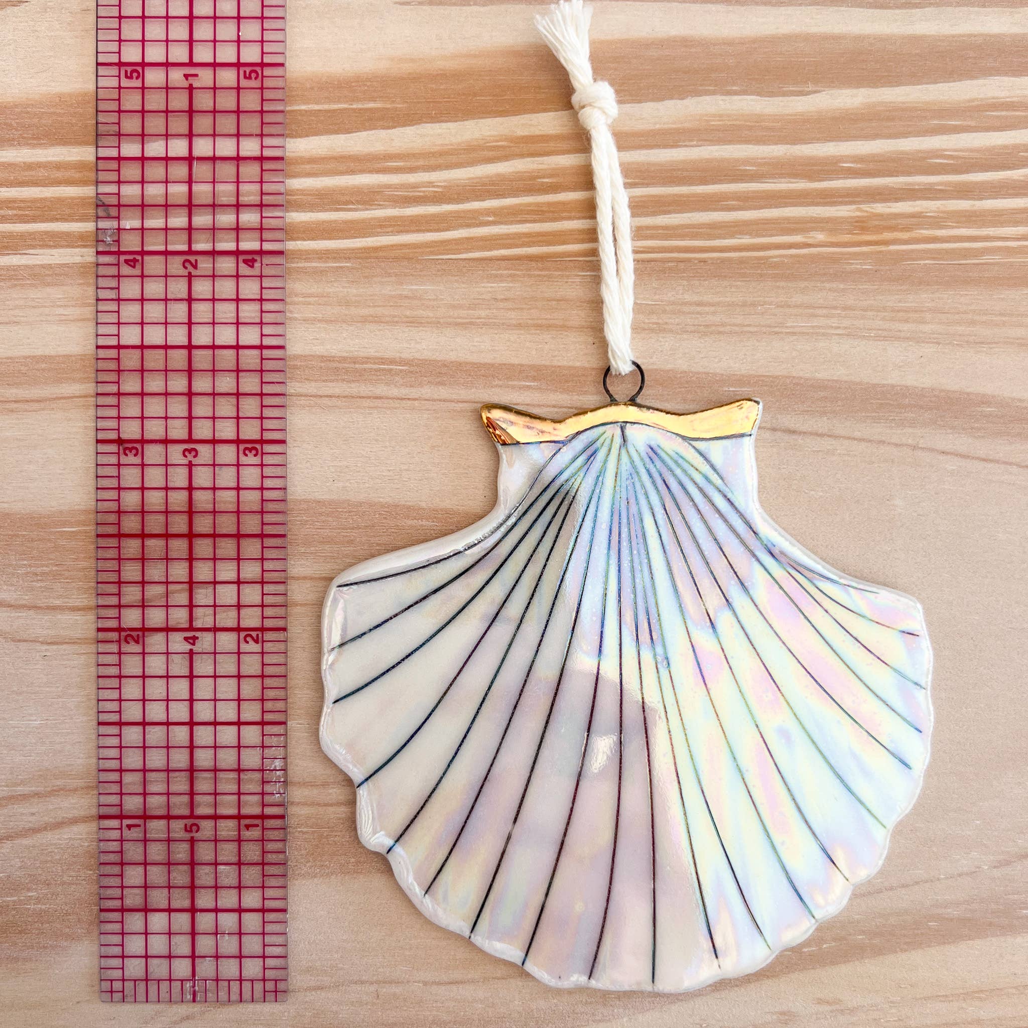 Bone China Seashell Ornament