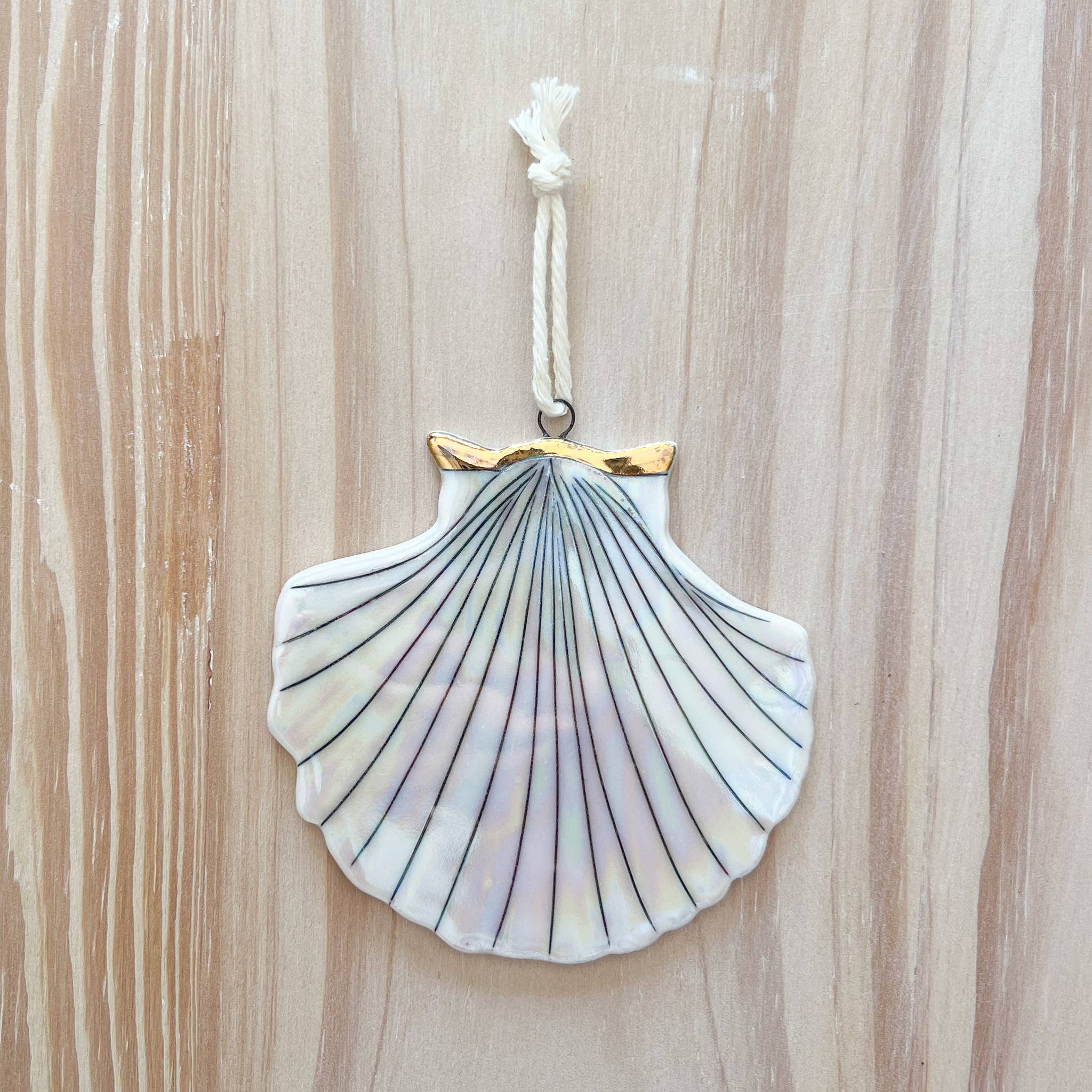 Bone China Seashell Ornament