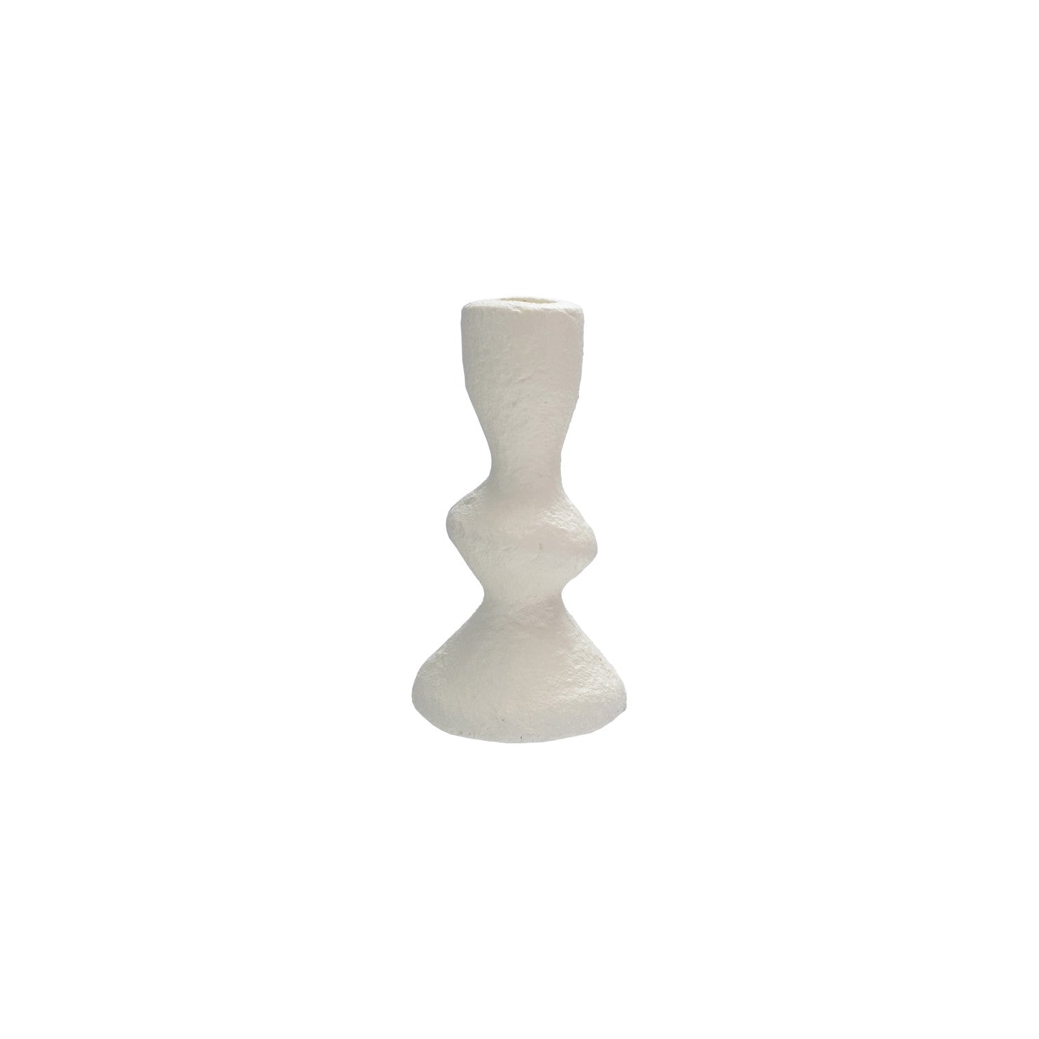 Cast Iron Taper Holder, Volcano Finish, Ivory Color