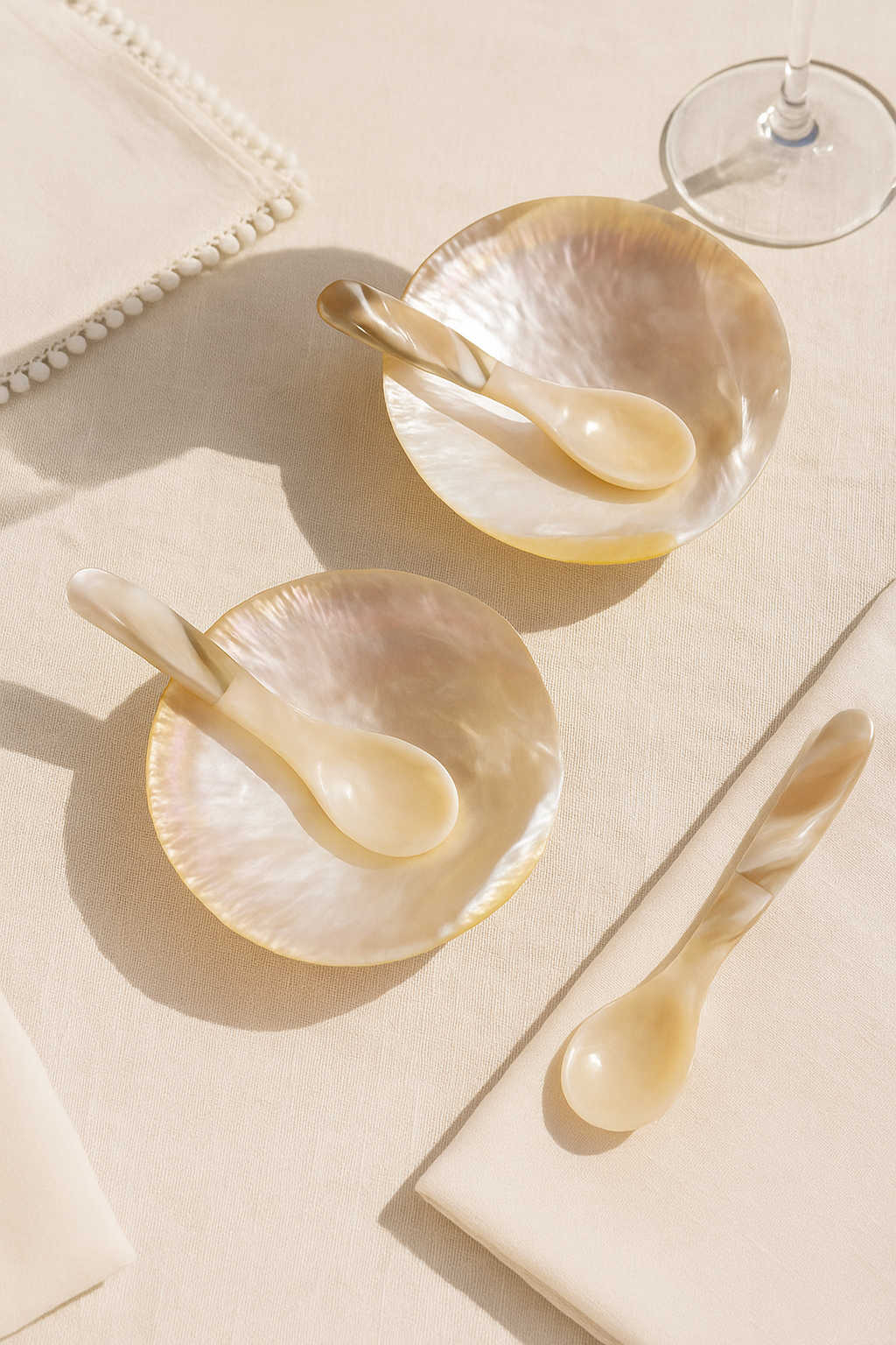 Mother of Pearl Spoon with Shell Handle