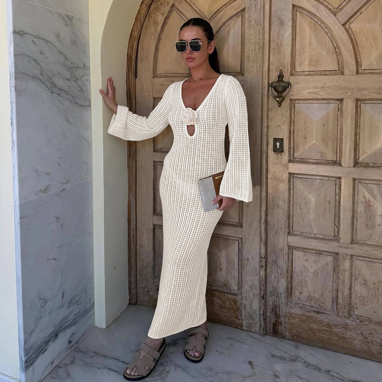 Flora Knit Cover Up Dress