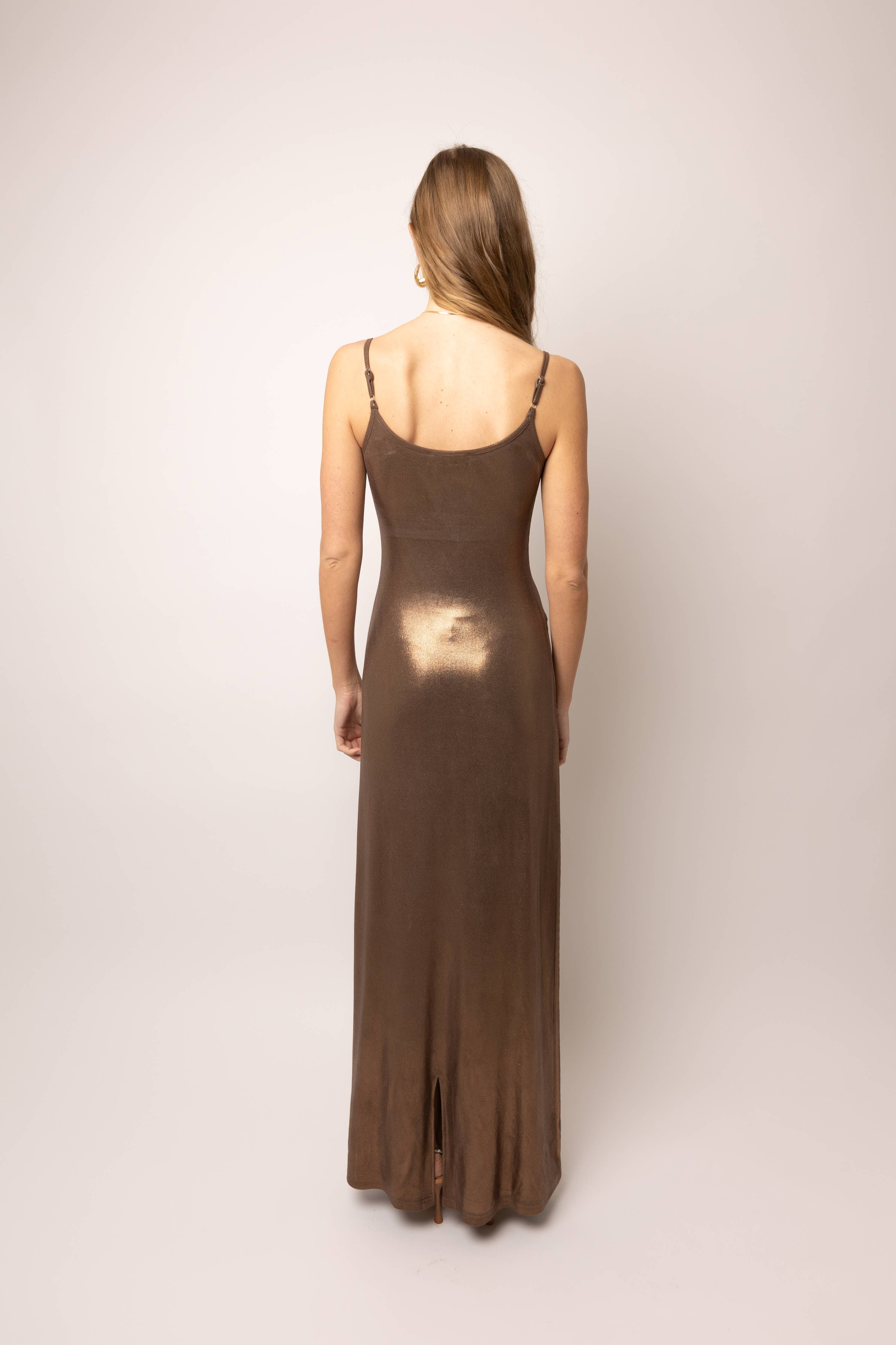 Kimber Bronze Metallic Dress