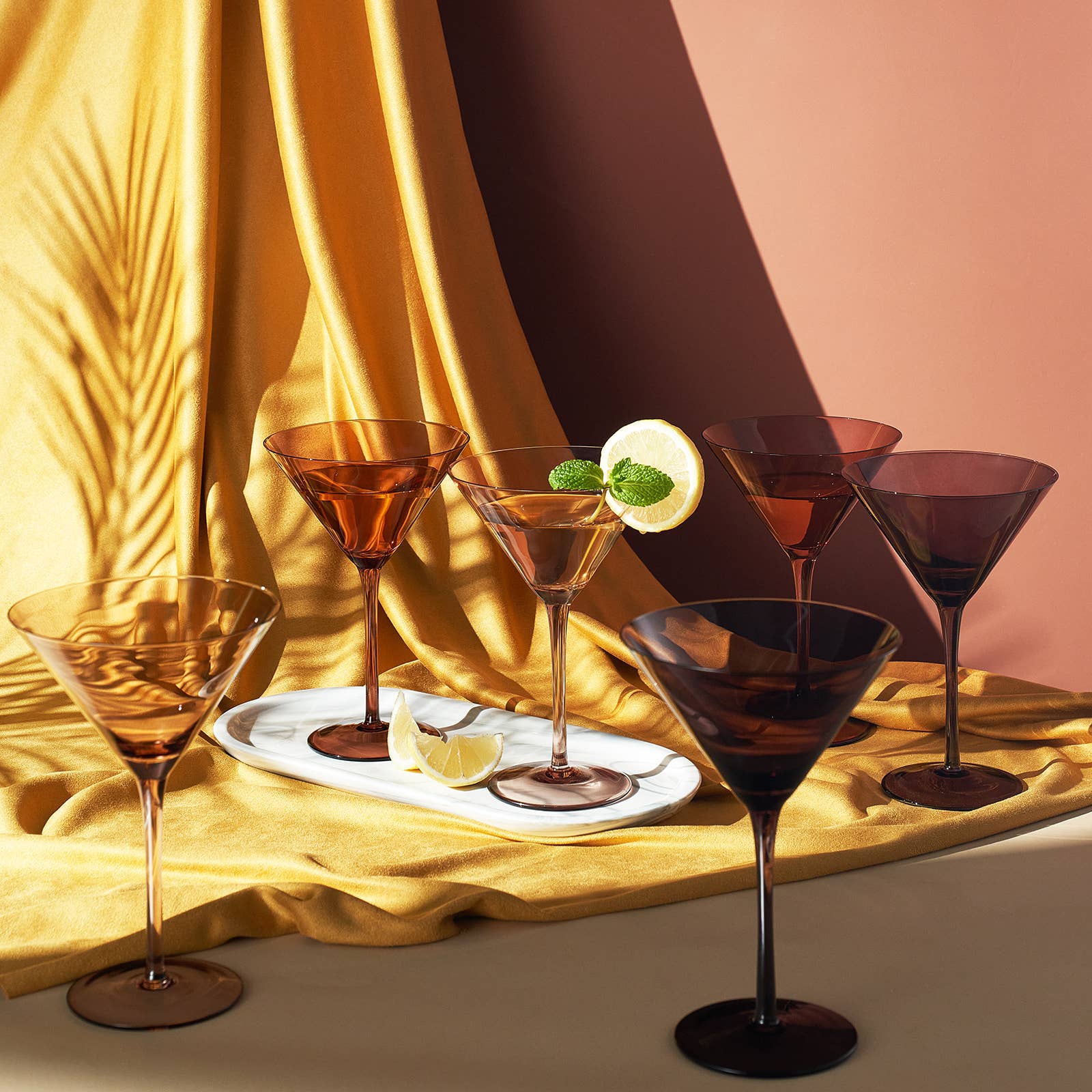 Venus Martini Glass 8oz - Smoked Quartz