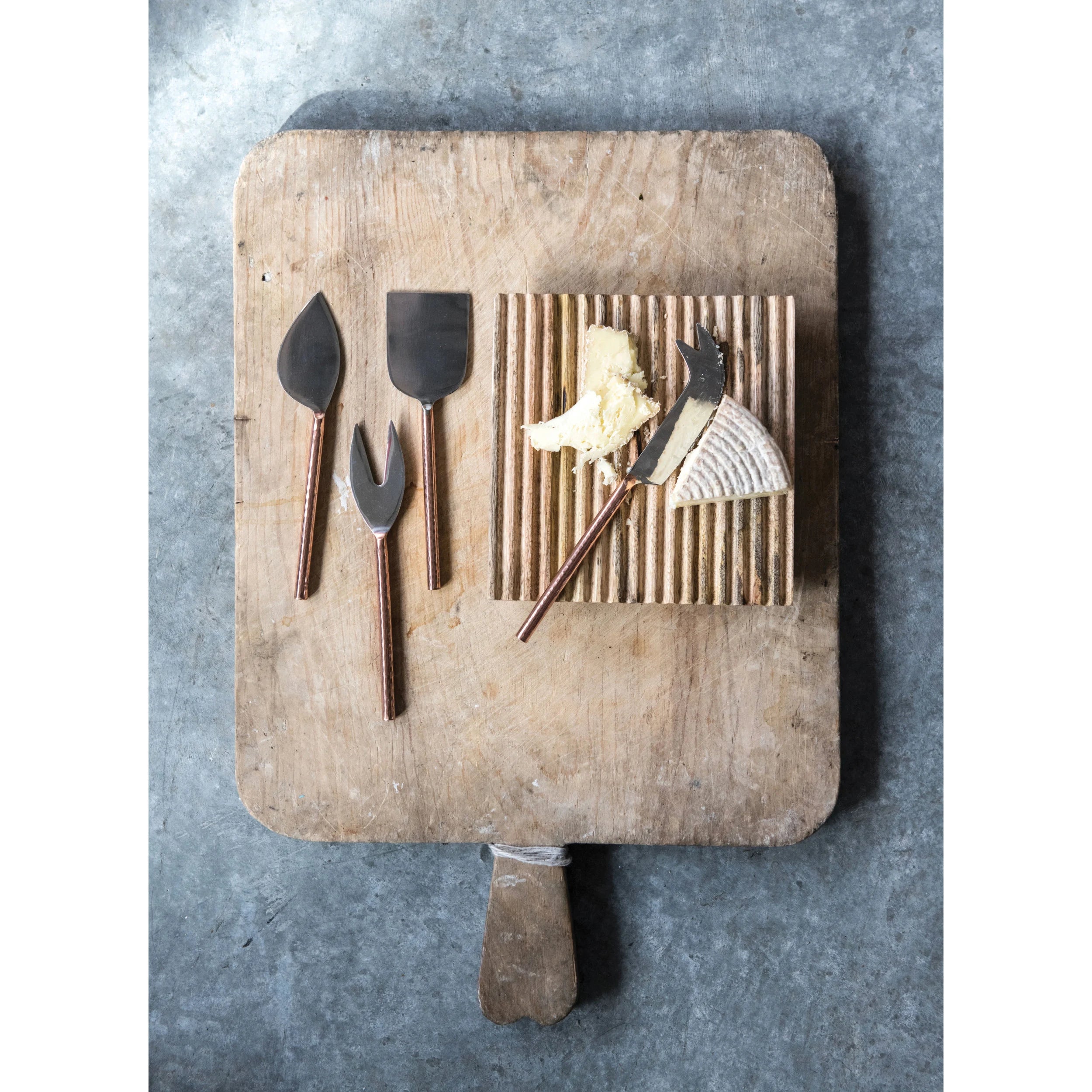Copper Cheese Server Set