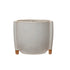 Medium Stoneware Footed Planter with Reactive Glaze
